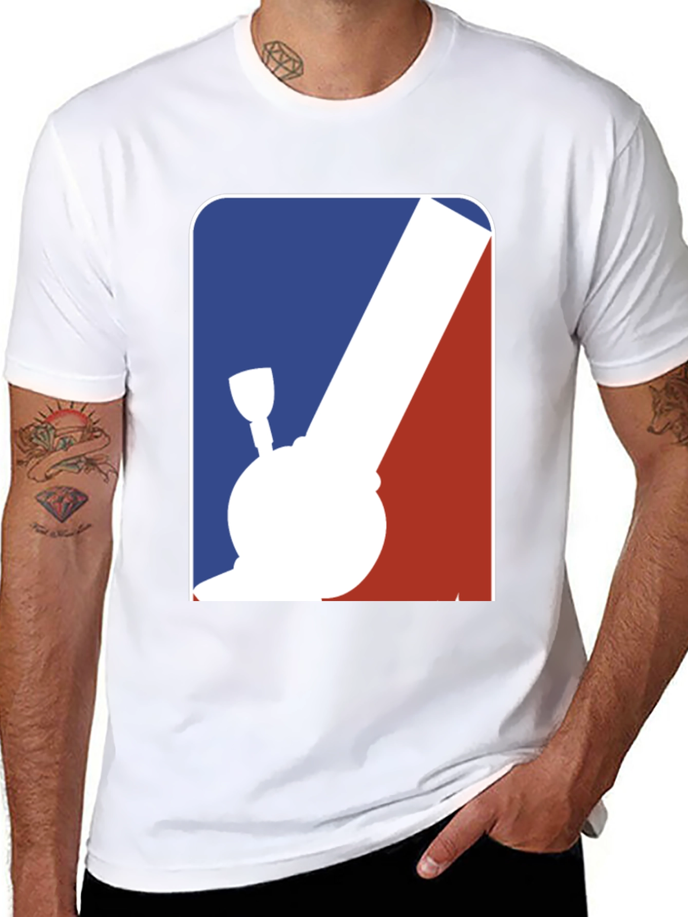 Black Novelty Bong Graphic Tee - Cool & Edgy T-Shirt view 8