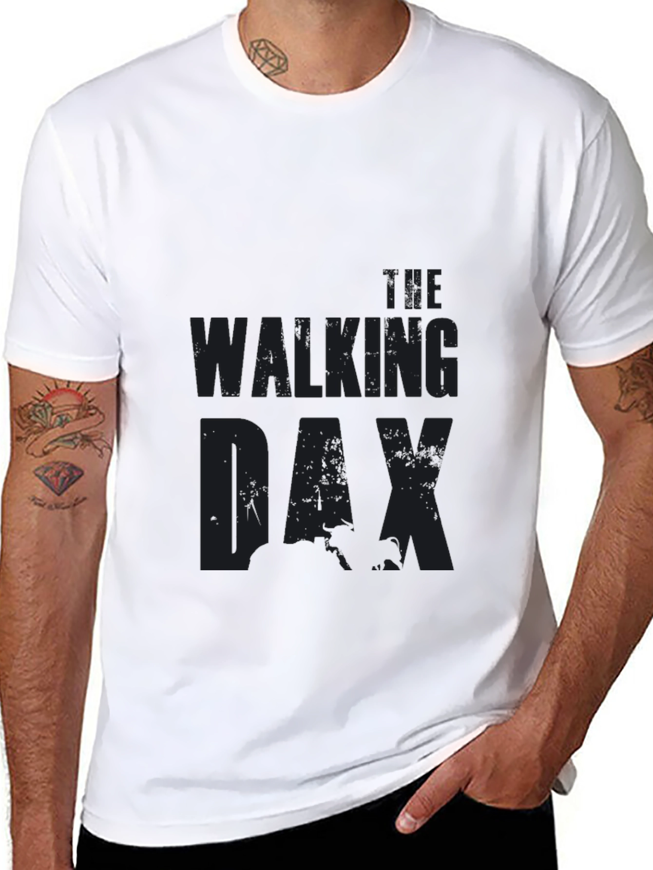 Black Walking DAX Black T-Shirt view 8