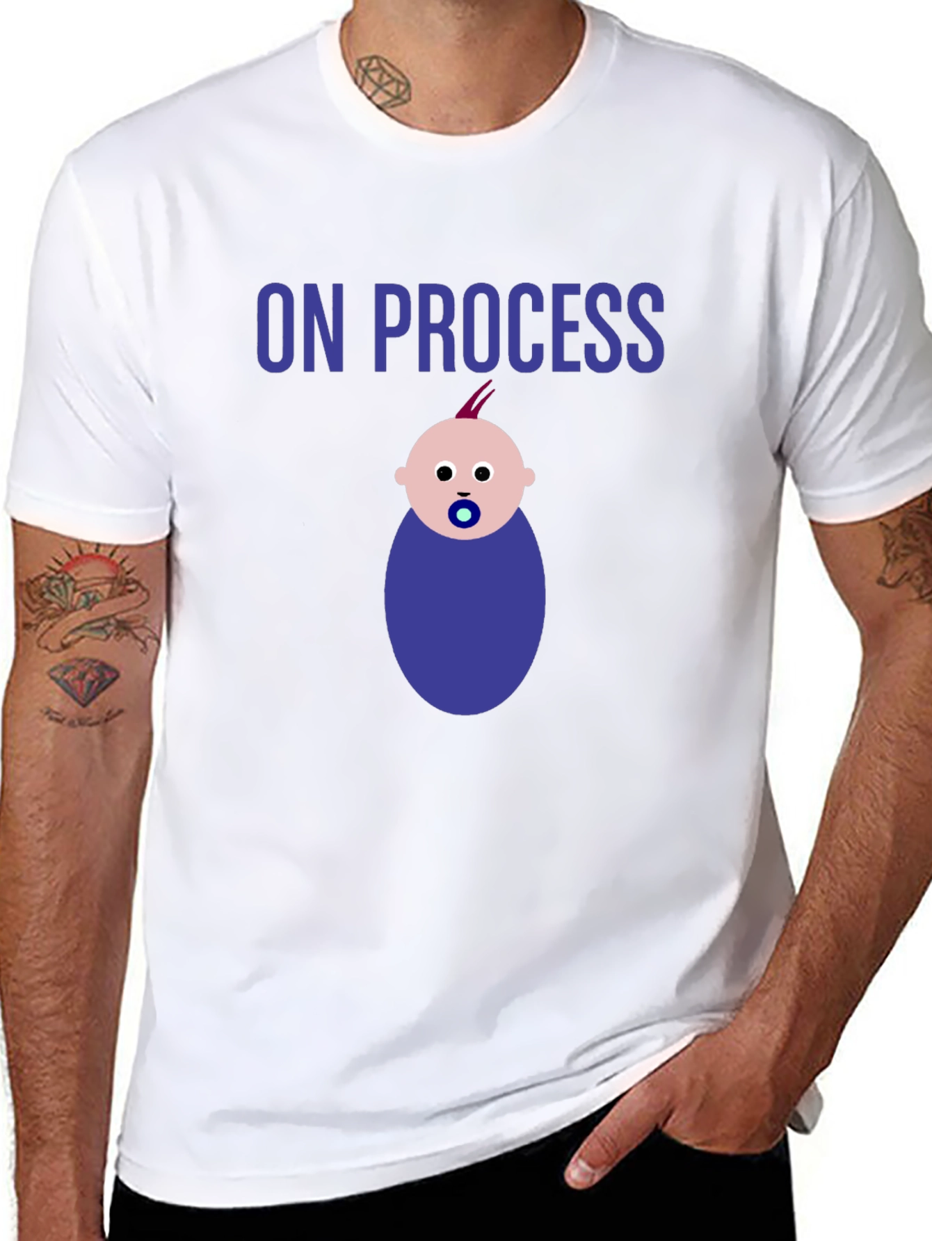 Black On Process Baby T-Shirt view 8