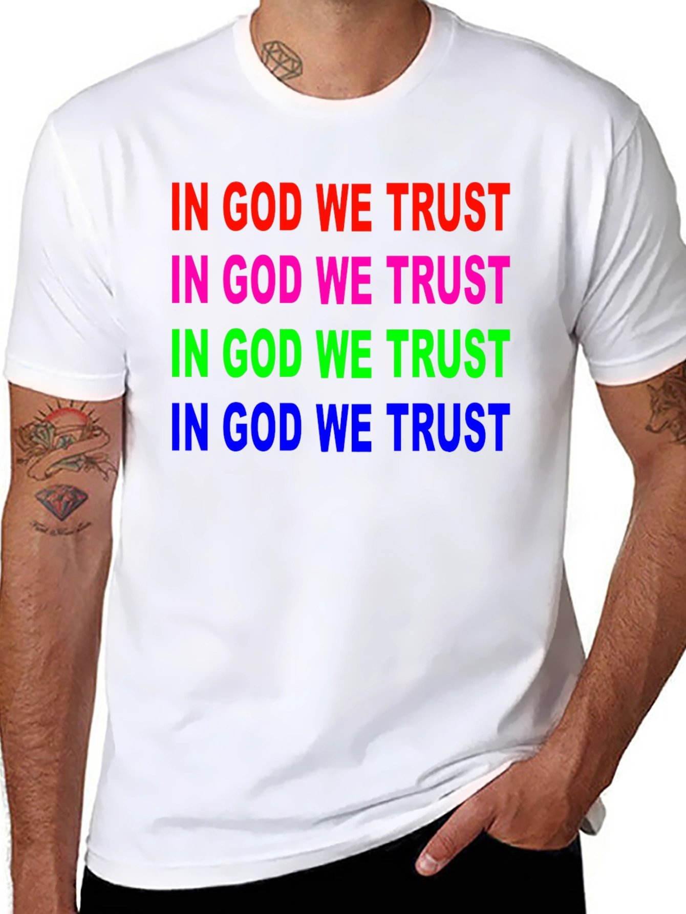 Black In God We Trust Graphic T-Shirt - Unisex view 8