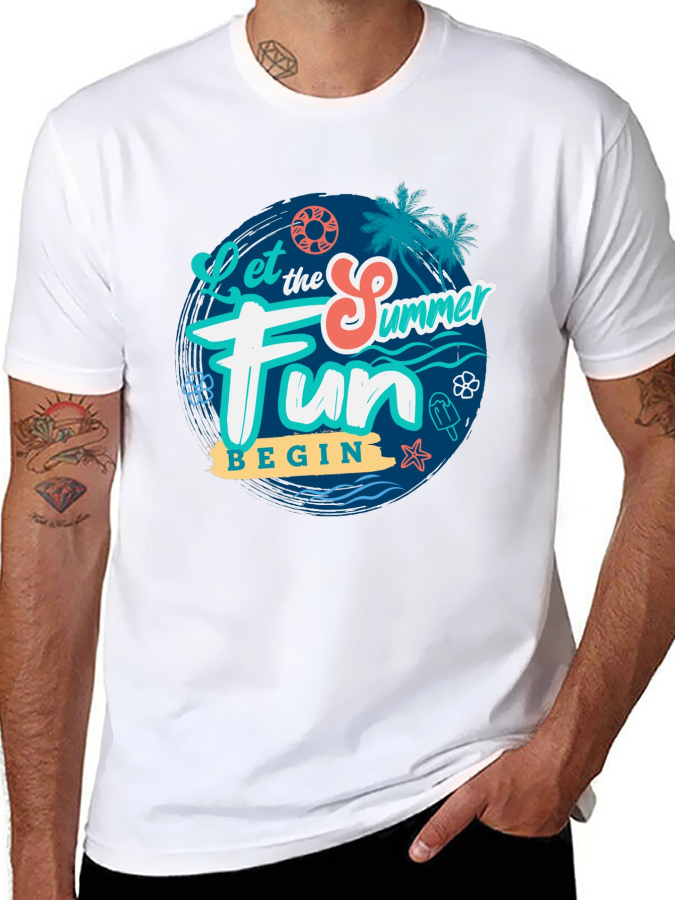 Black Summer Fun Graphic Tee - Unisex view 8