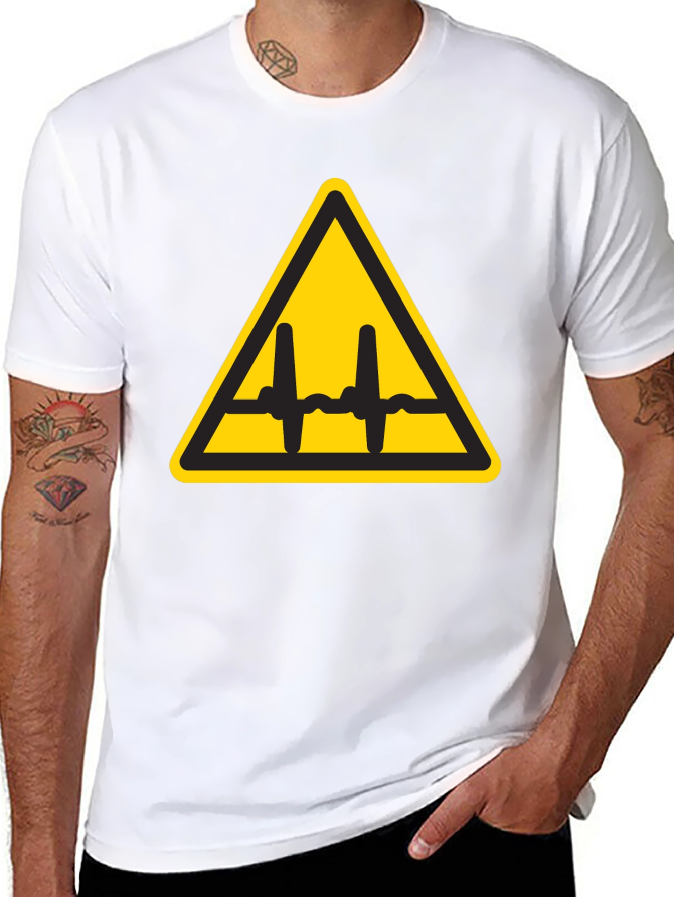 Black Voltage Hazard Graphic Tee - Black view 8