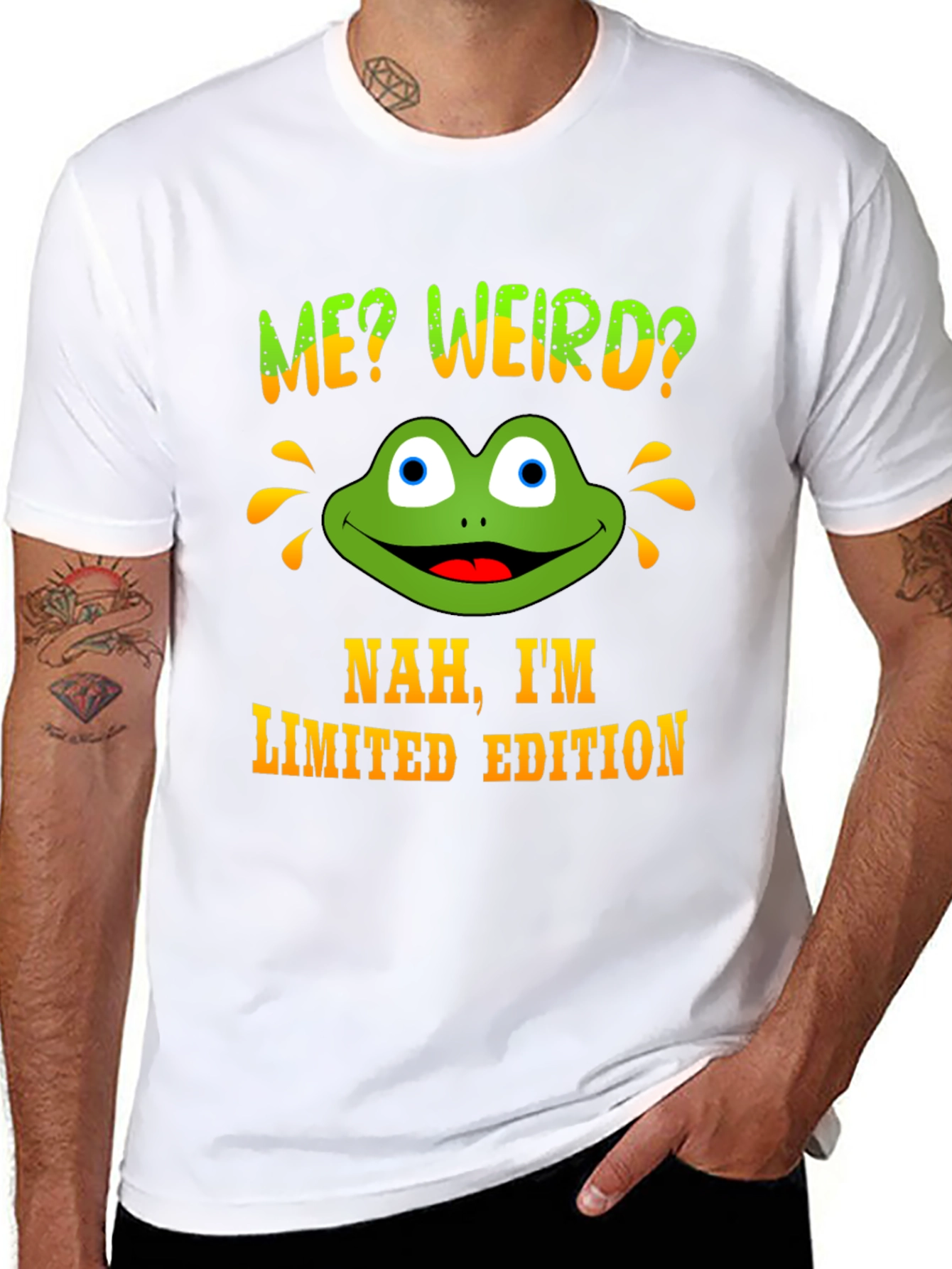 Black Me Weird? Frog Graphic Novelty Tee view 8