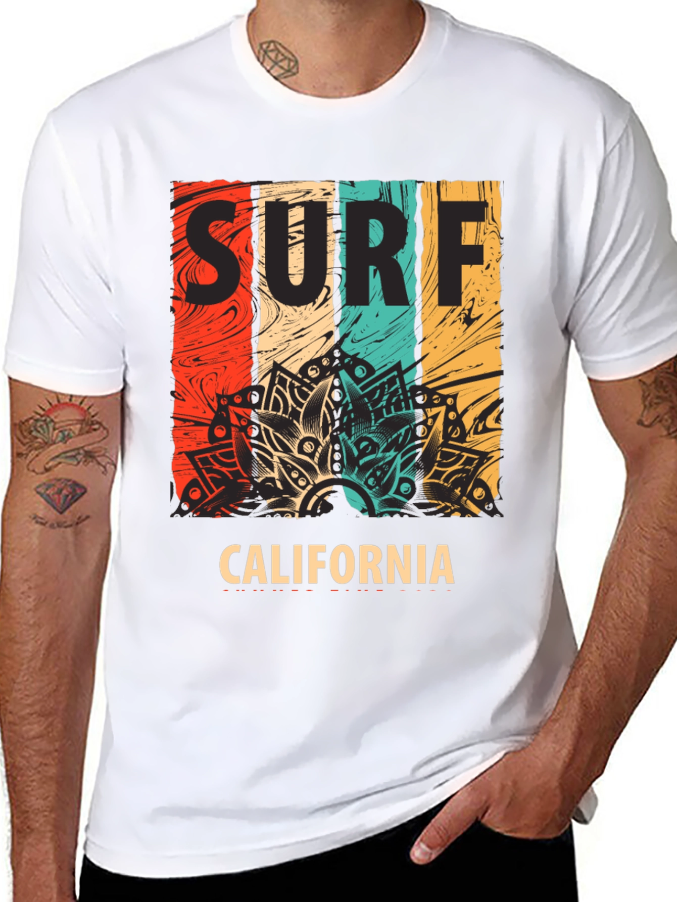 Black Surf California Graphic Tee view 8