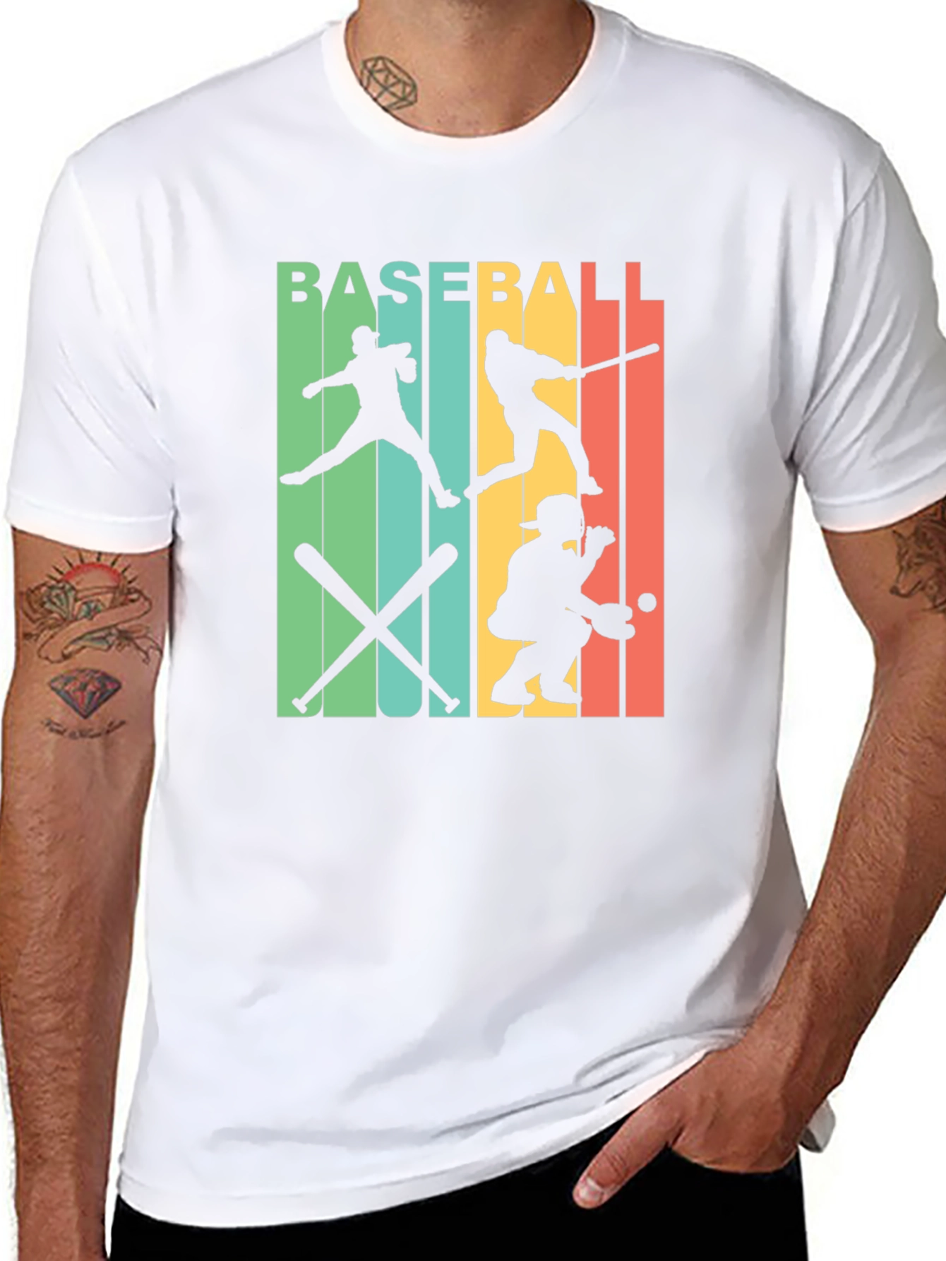 Black Retro Baseball T-Shirt view 8