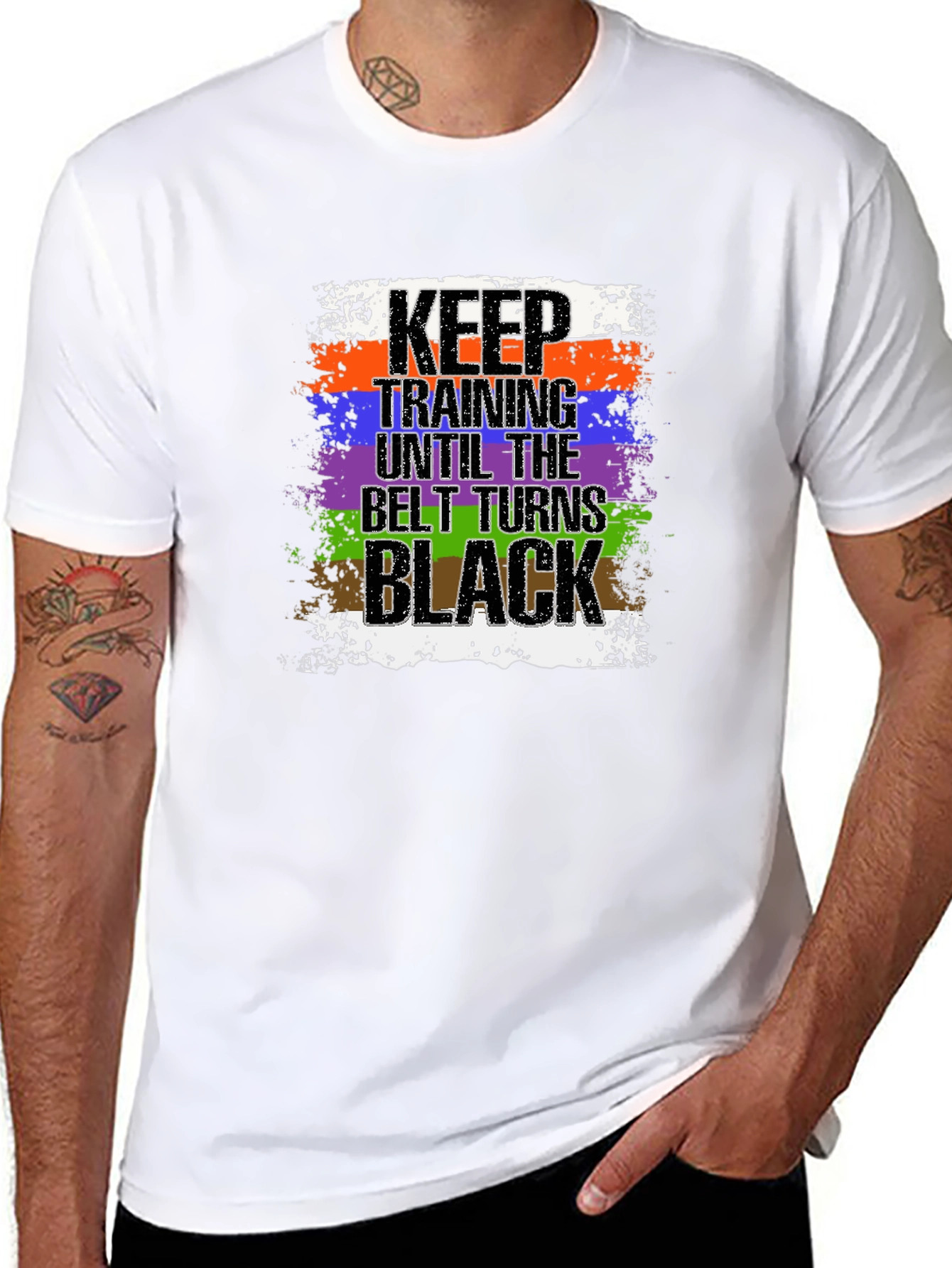 Black Keep Training Until Black Belt T-Shirt Jiu Jitsu view 8