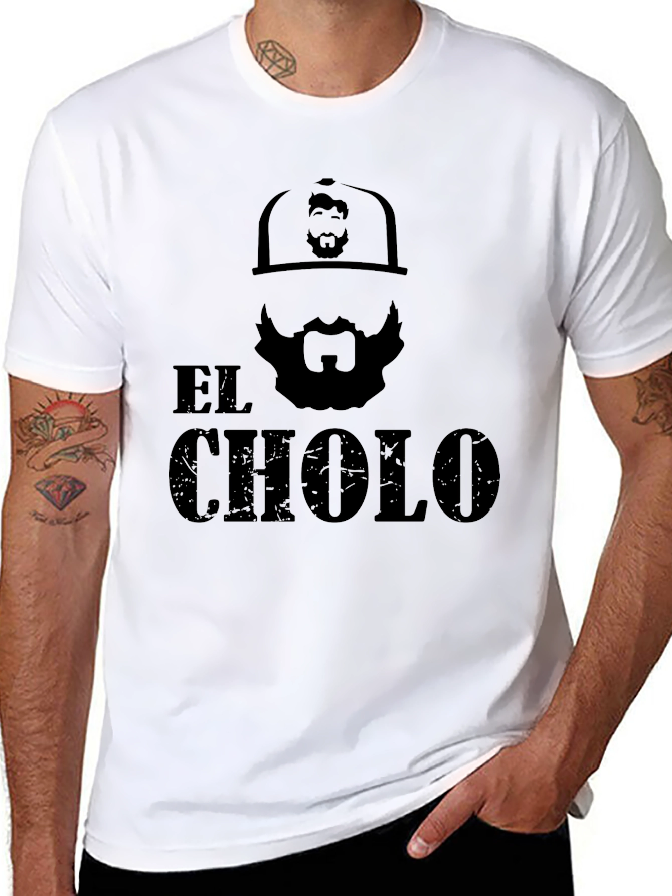 Black El Cholo Graphic Tee - Black Crew Neck view 8
