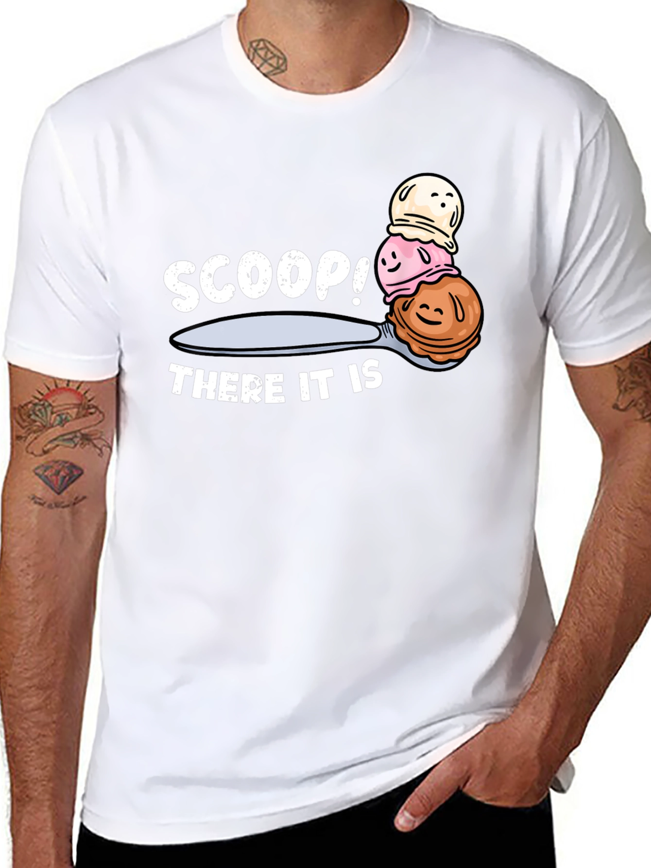 Black Scoop! There It Is Ice Cream T-Shirt view 8