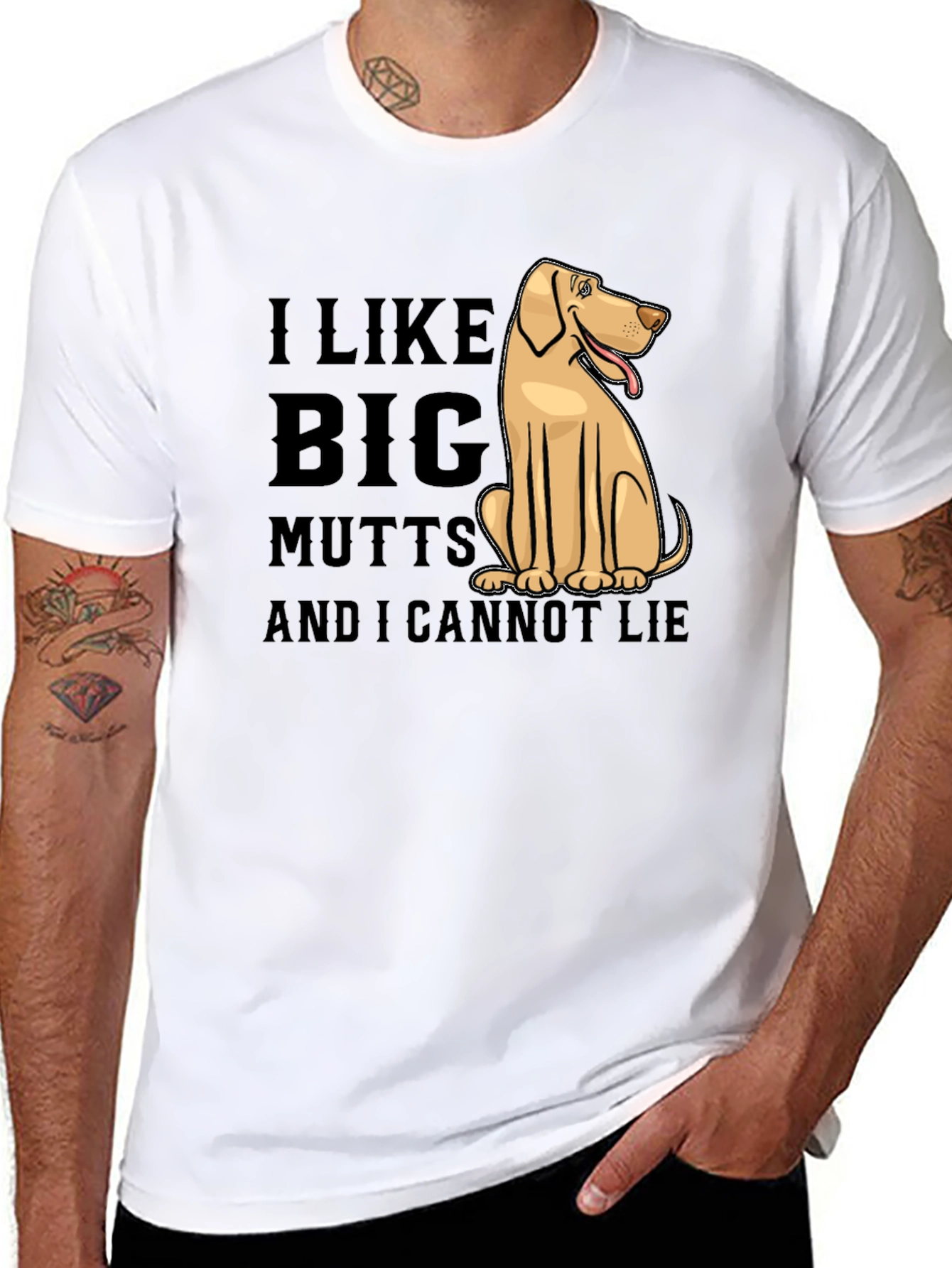 Black I Like Big Mutts Funny Dog T-Shirt view 8