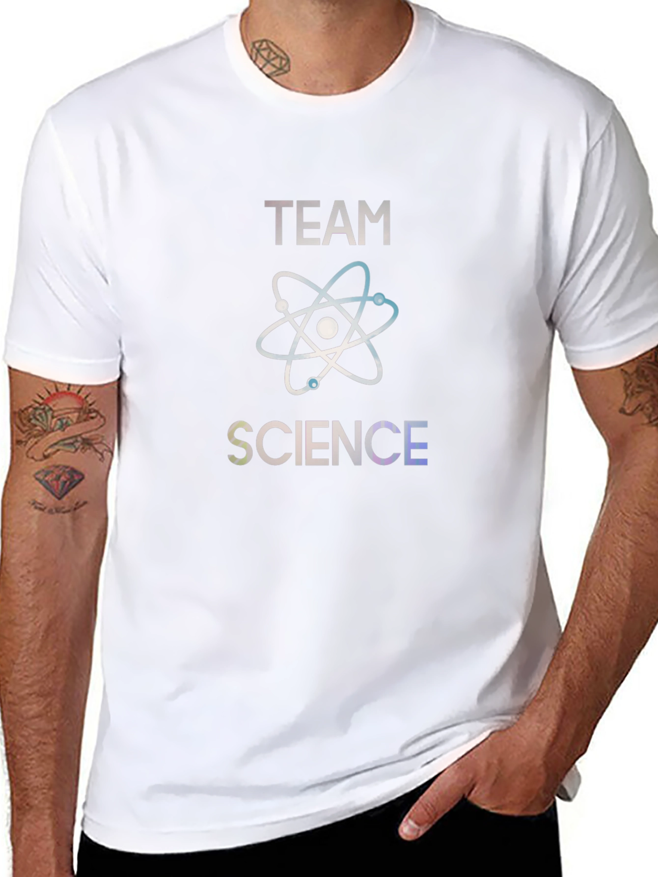 Black Team Science Graphic Tee - Soft Cotton Blend, Unisex Fit view 8