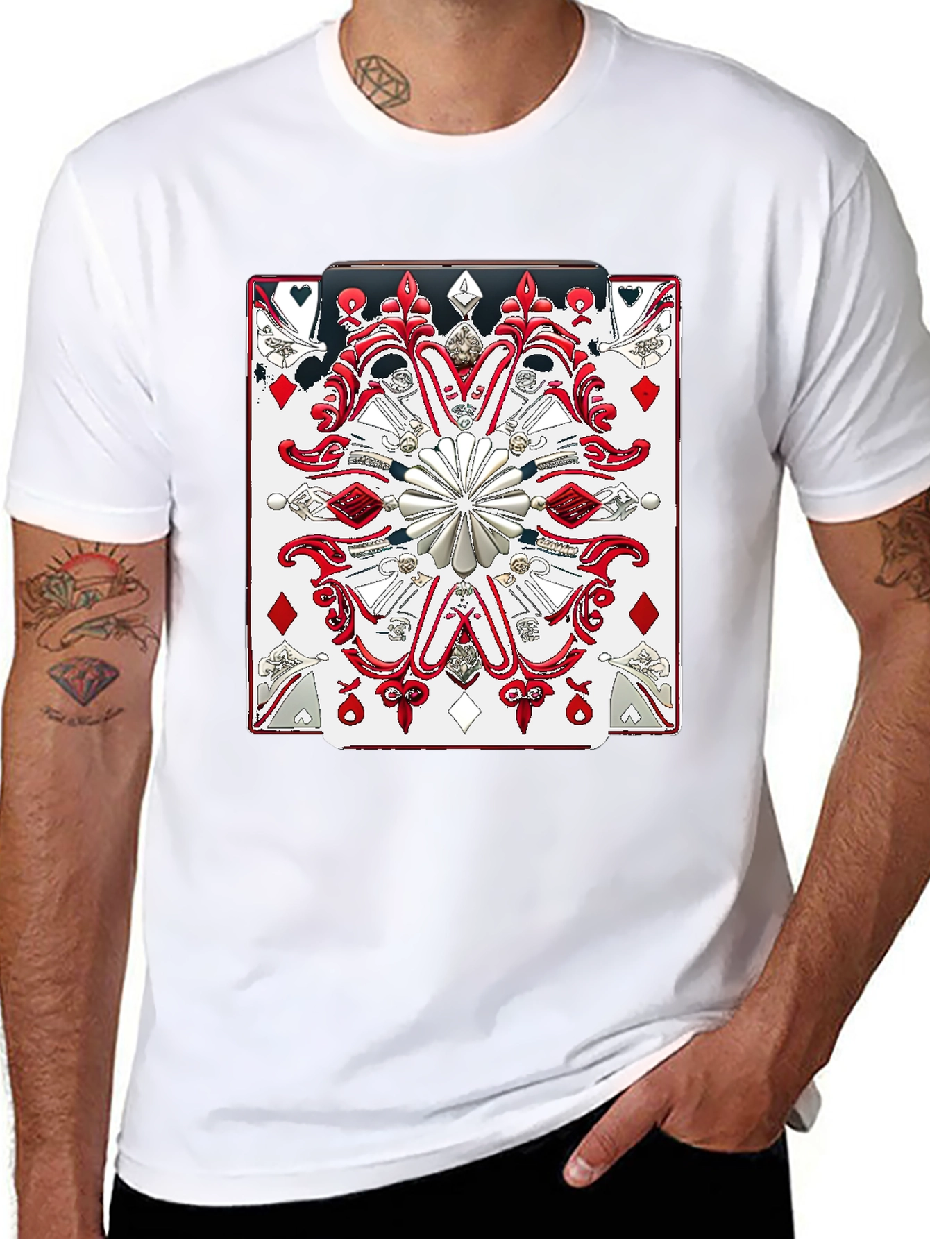 Black Playing Card Graphic Tee - Bold & Unique Design view 8