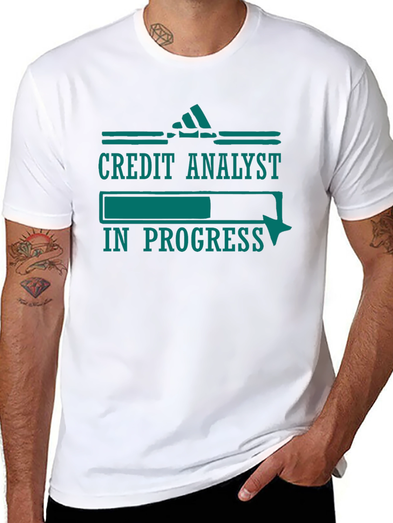 Black Credit Analyst In Progress Funny T-Shirt view 8
