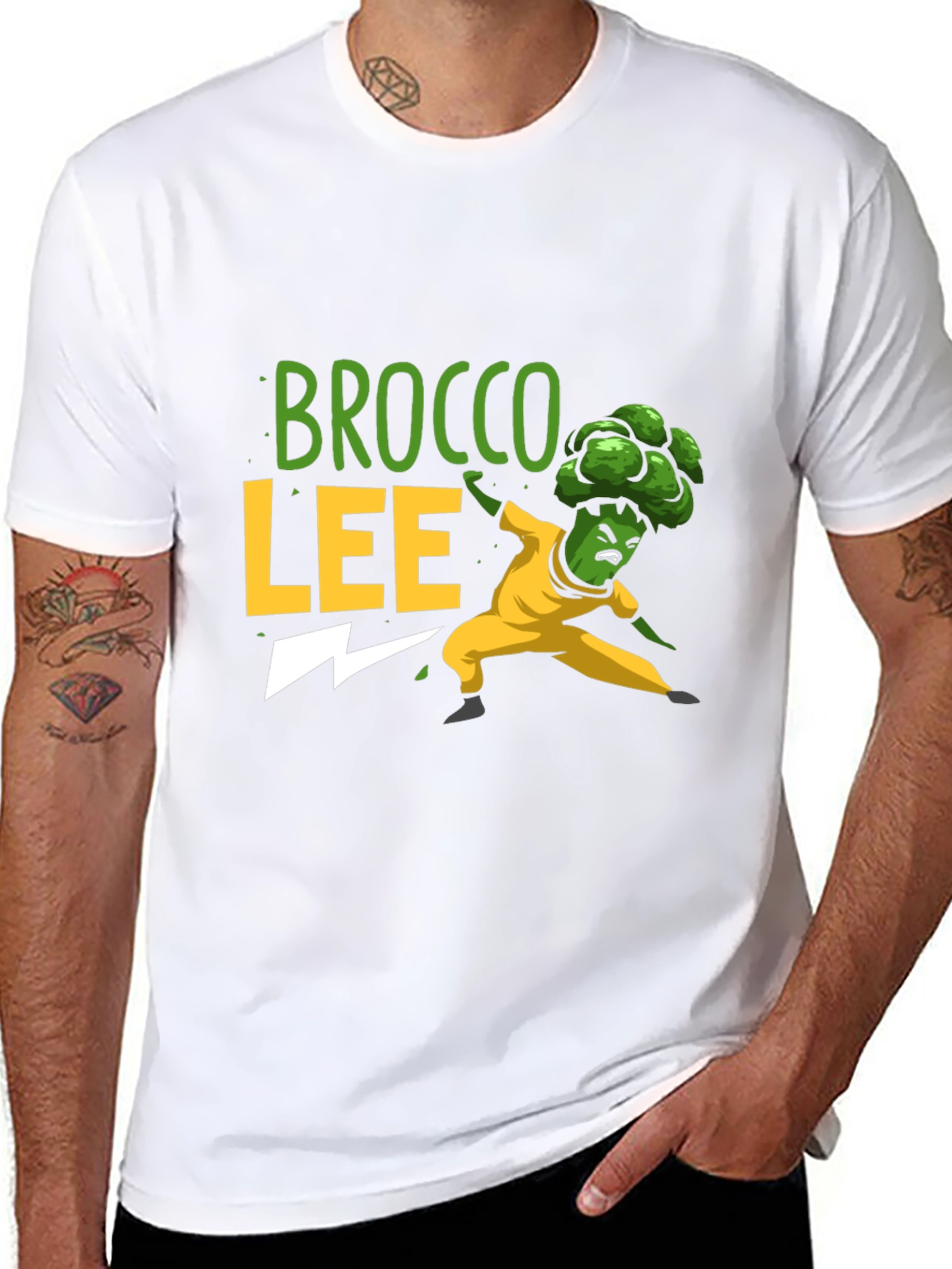 Black Brocco Lee Black T-Shirt - Funny Martial Arts Tee view 8
