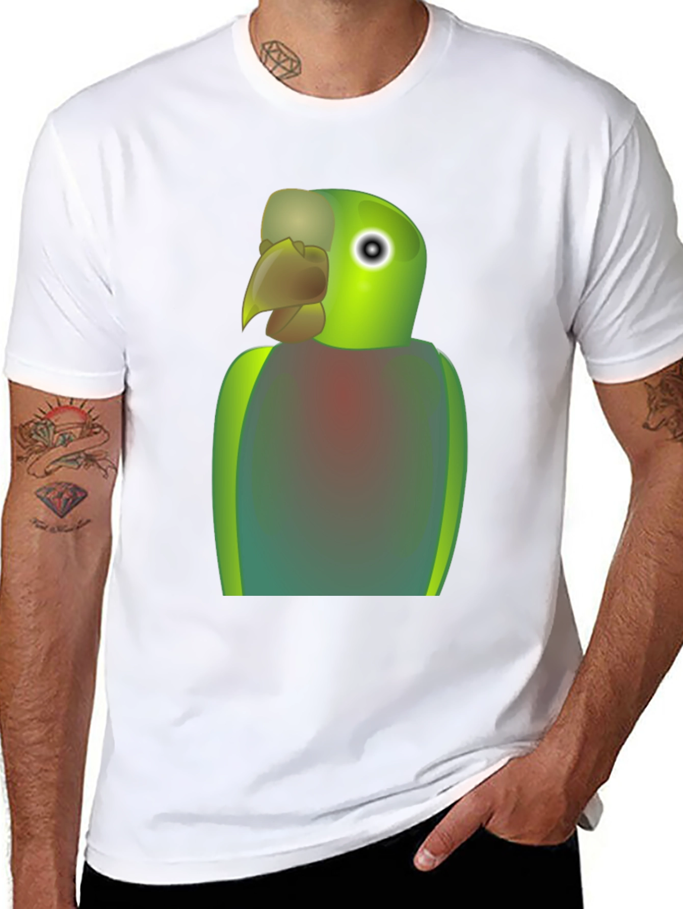 Parrot Graphic T-Shirt - Quirky Bird Lover Tee - 8