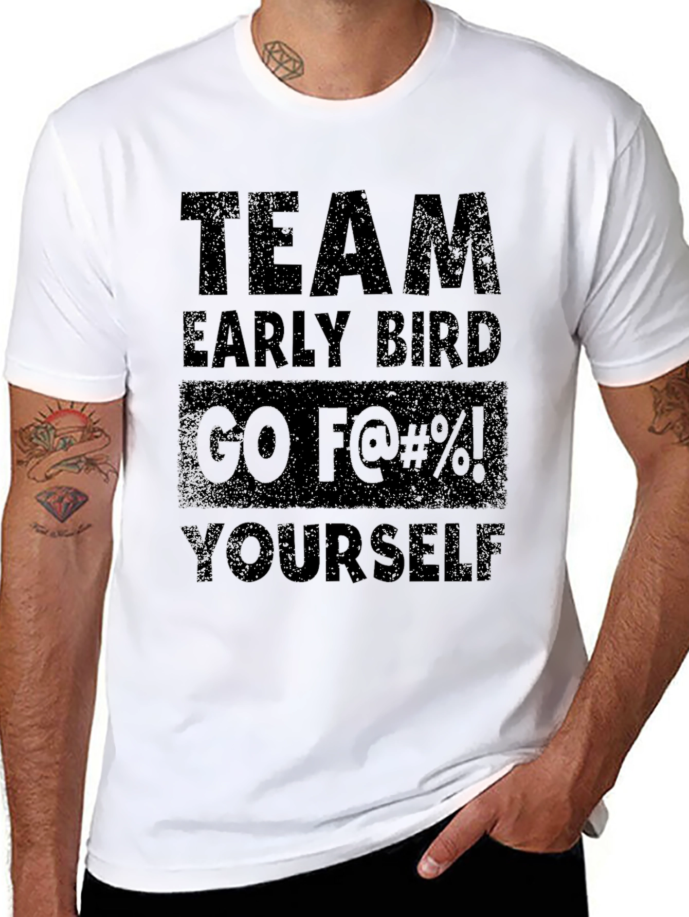 Black Team Early Bird T-Shirt view 8