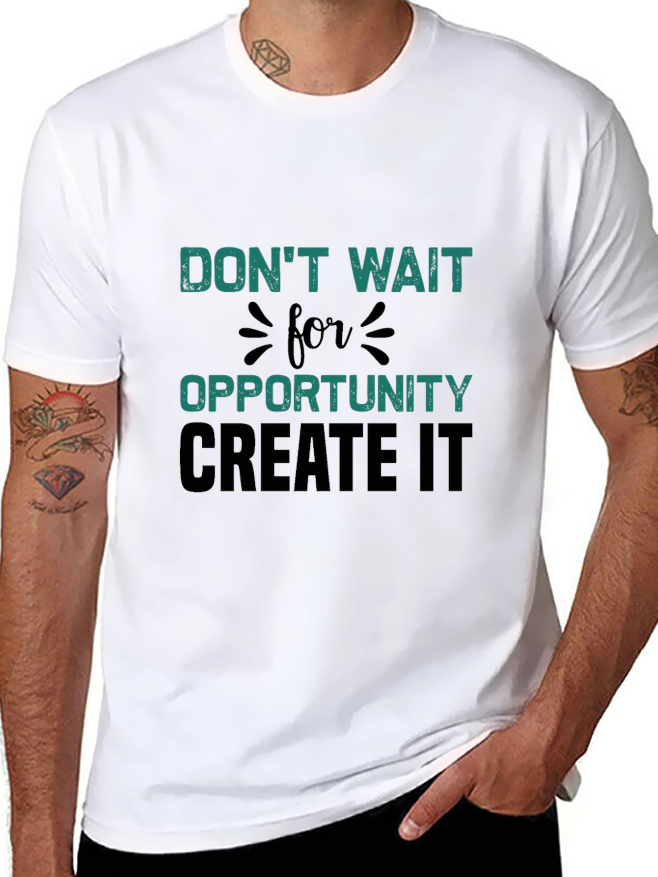 Black Don't Wait For Opportunity T-Shirt view 8