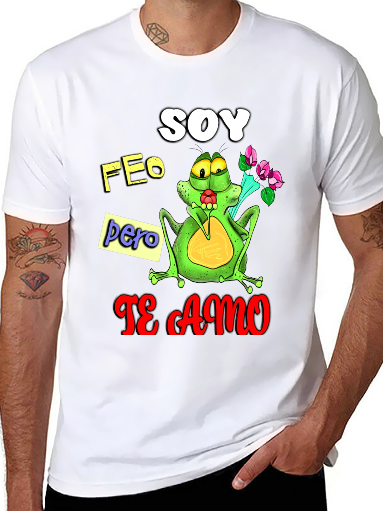 Black Soy Feo Pero Te Amo Frog Graphic Tee view 8
