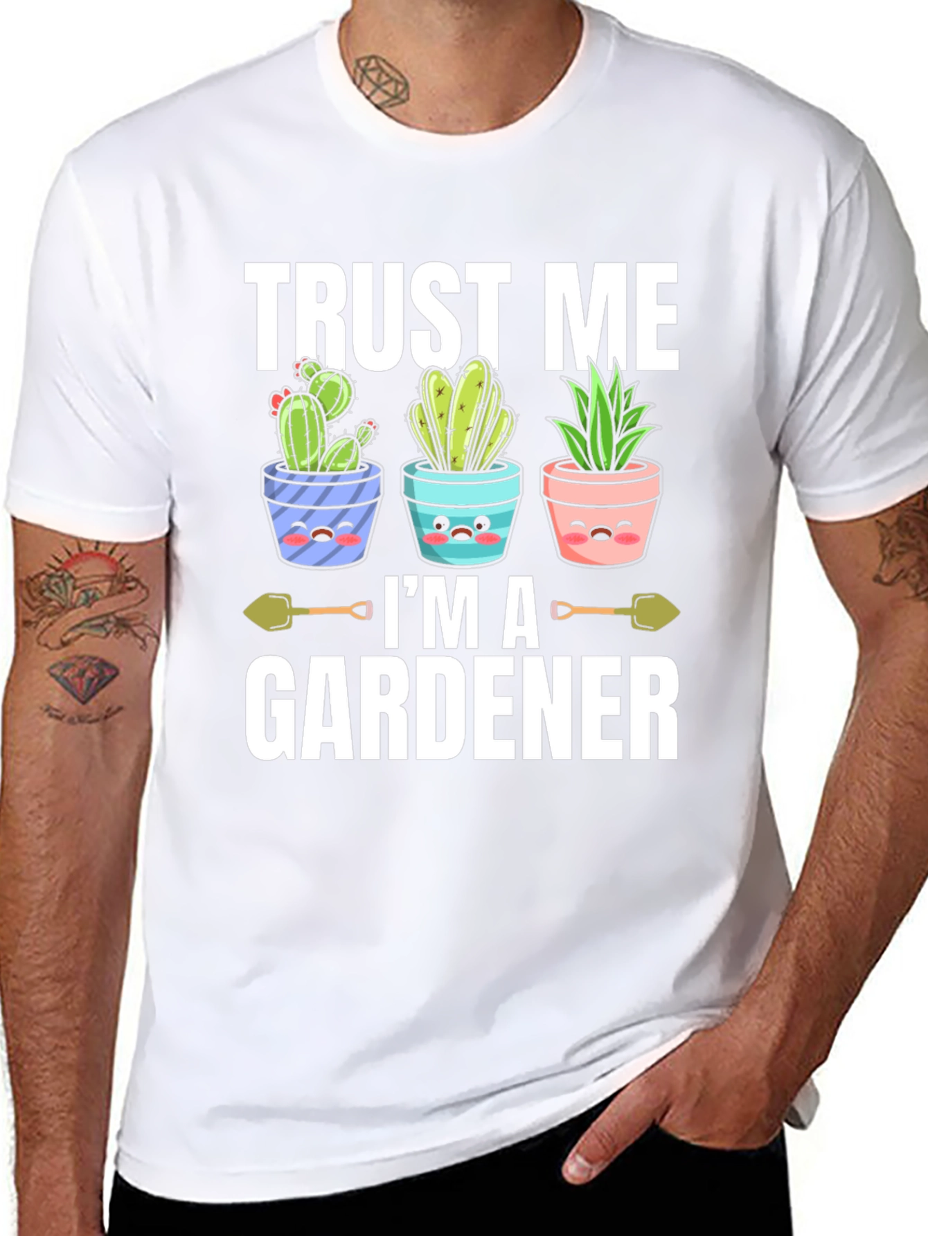Black Trust Me I'm A Gardener T-Shirt view 8