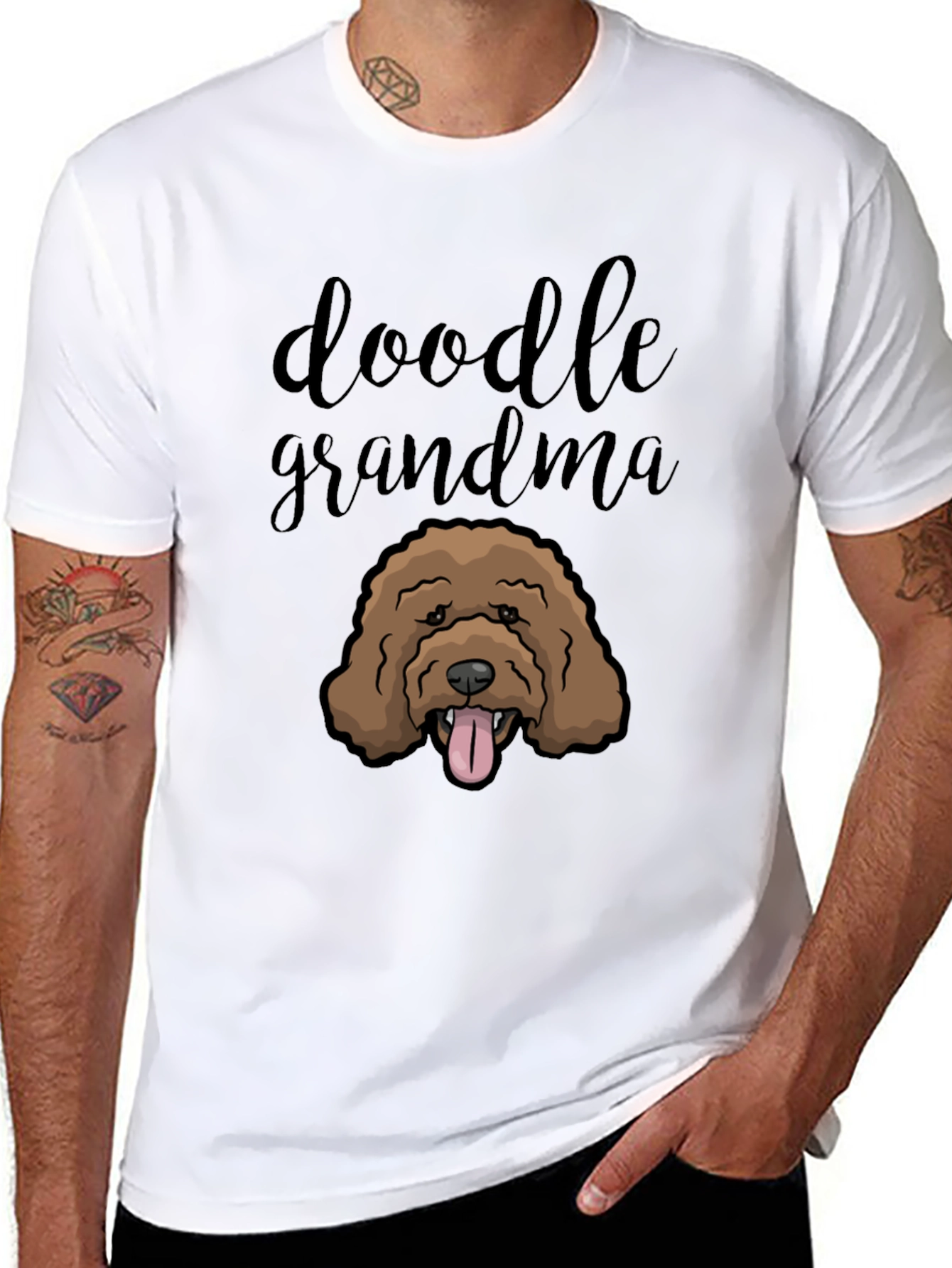 Black Doodle Grandma T-Shirt - Dog Lover Tee view 8