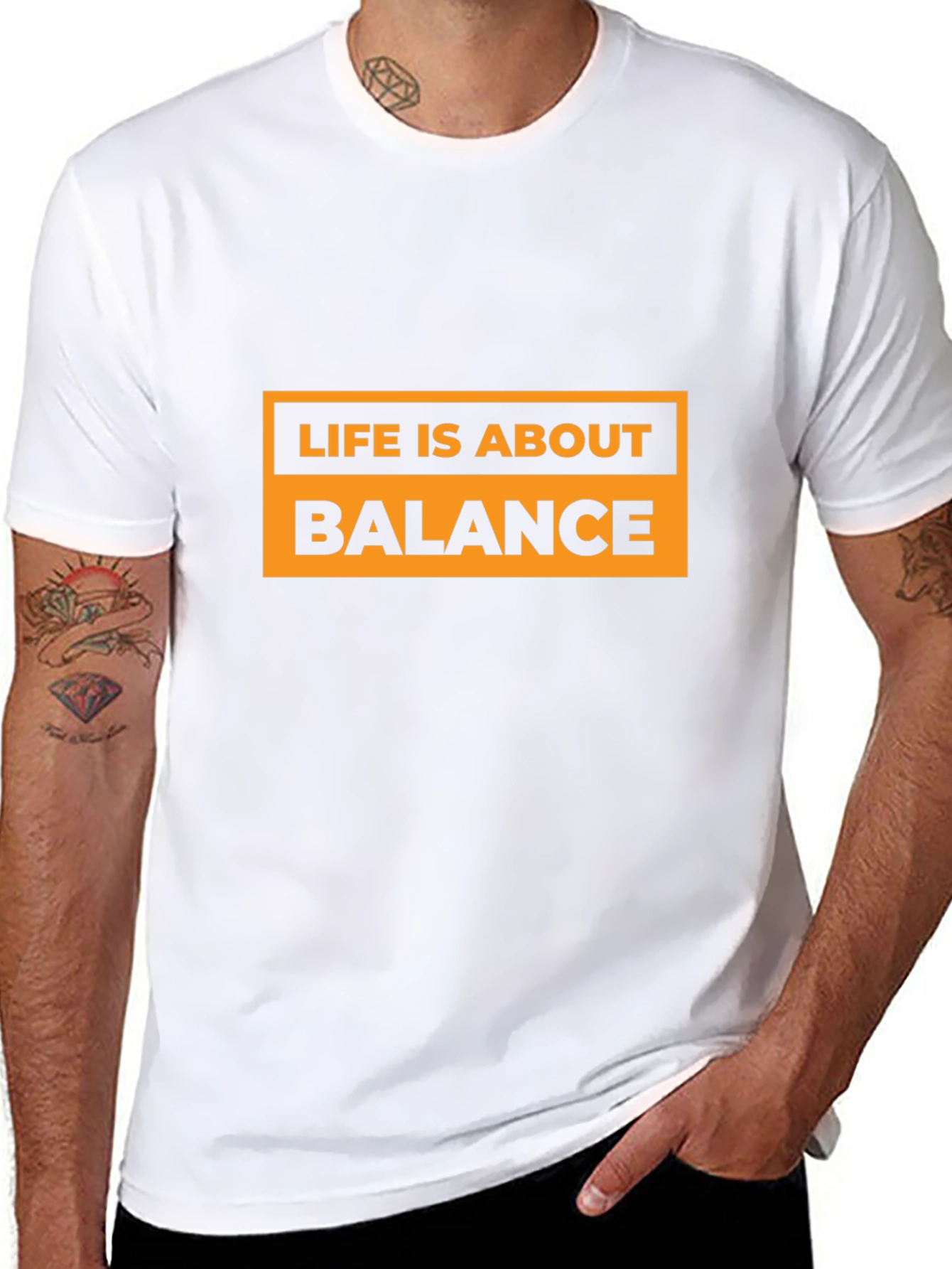 Black Life is About Balance Graphic Tee view 8