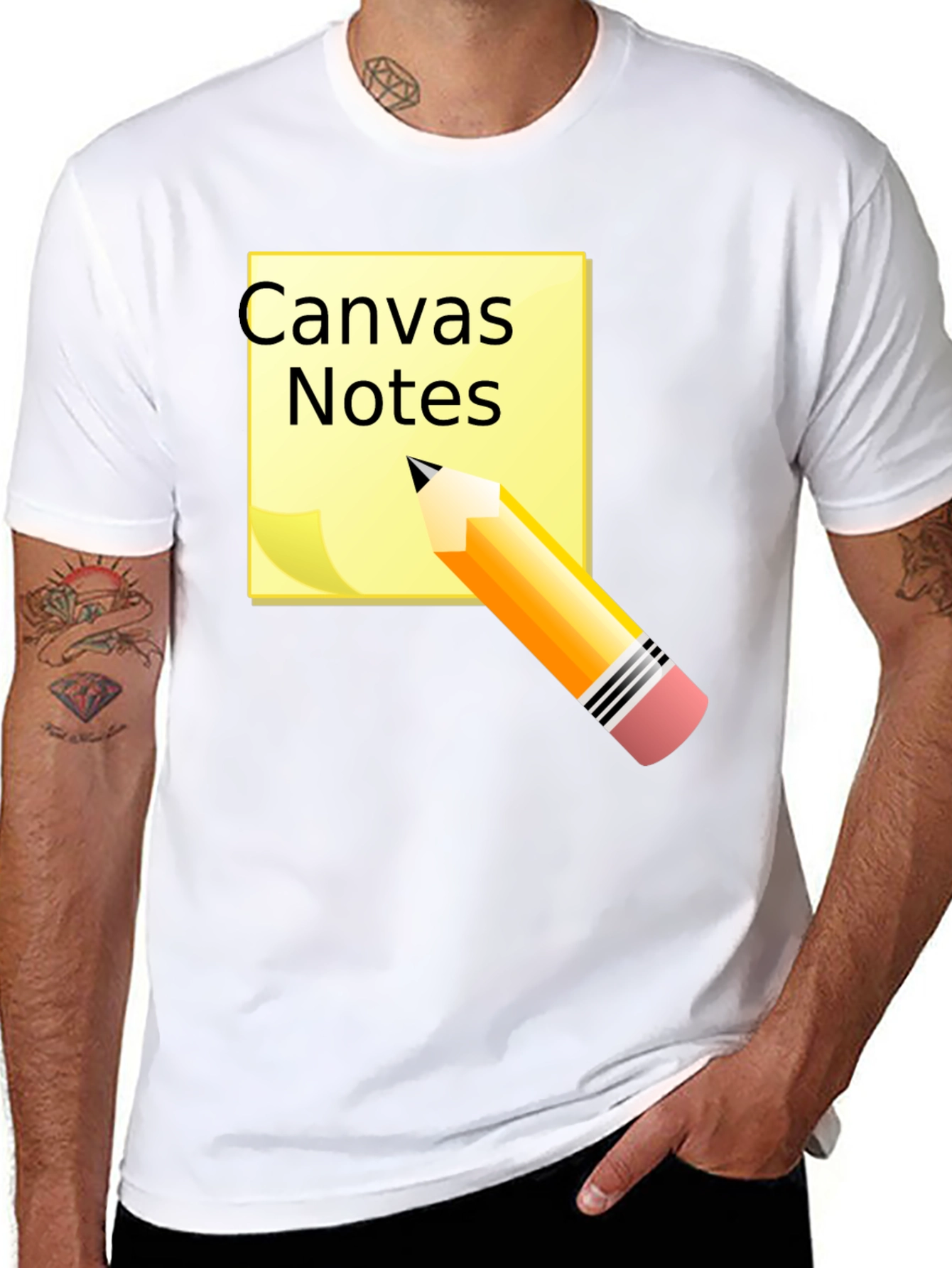 Black Canvas Notes Graphic Tee view 8