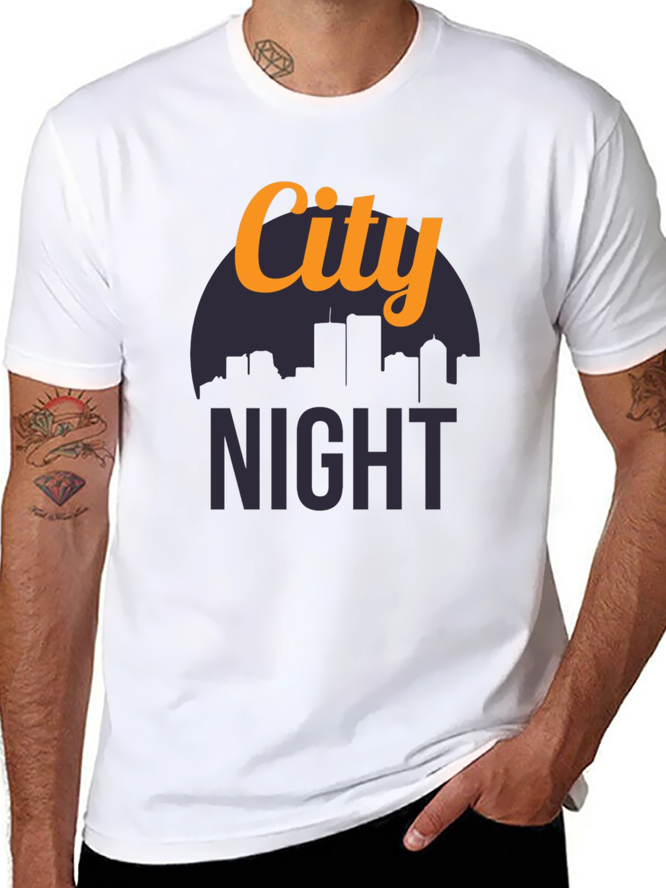 Black City Night T-Shirt - Urban Style view 8