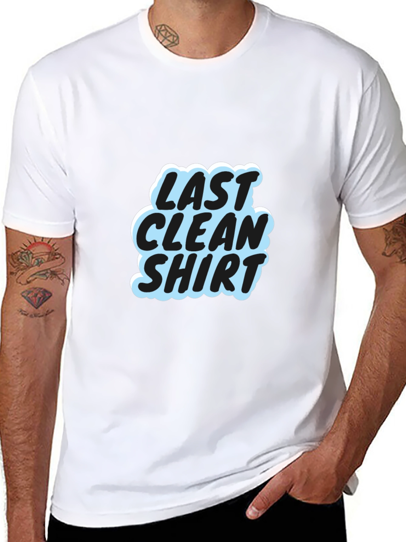 Black Last Clean Shirt Graphic Tee - Soft Cotton view 8