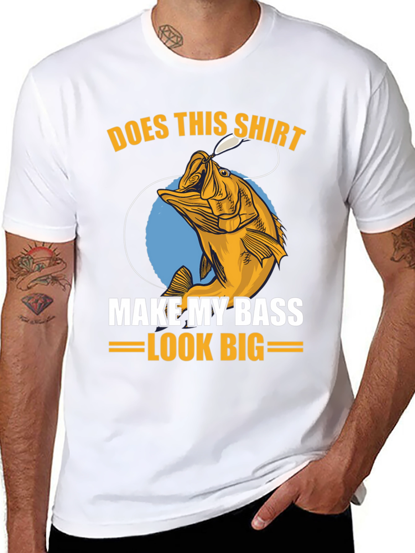 Black Does This Shirt Make My Bass Look Big? Fishing T-Shirt view 8