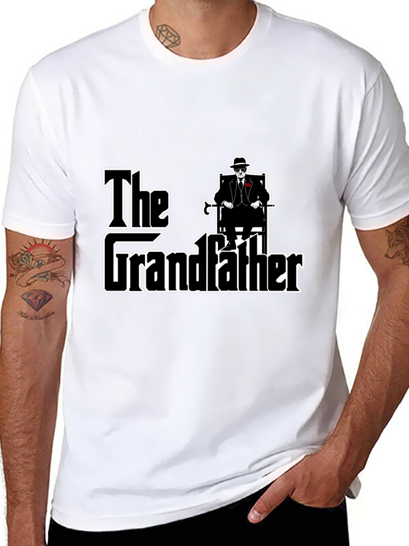 The Grandfather Graphic Tee - Classic Black T-Shirt - 8