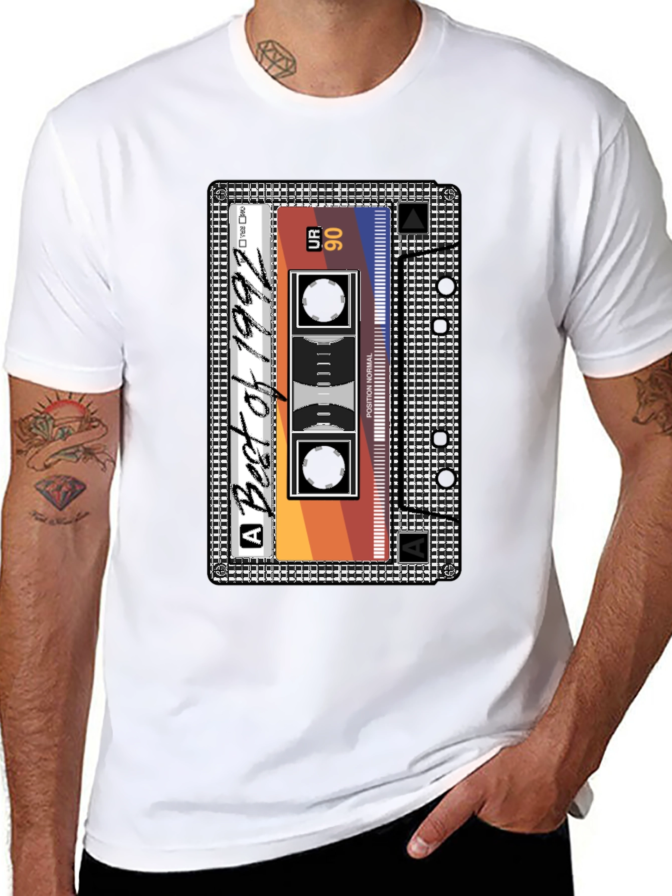 Black Best of 1992 Cassette Tape T-Shirt view 8