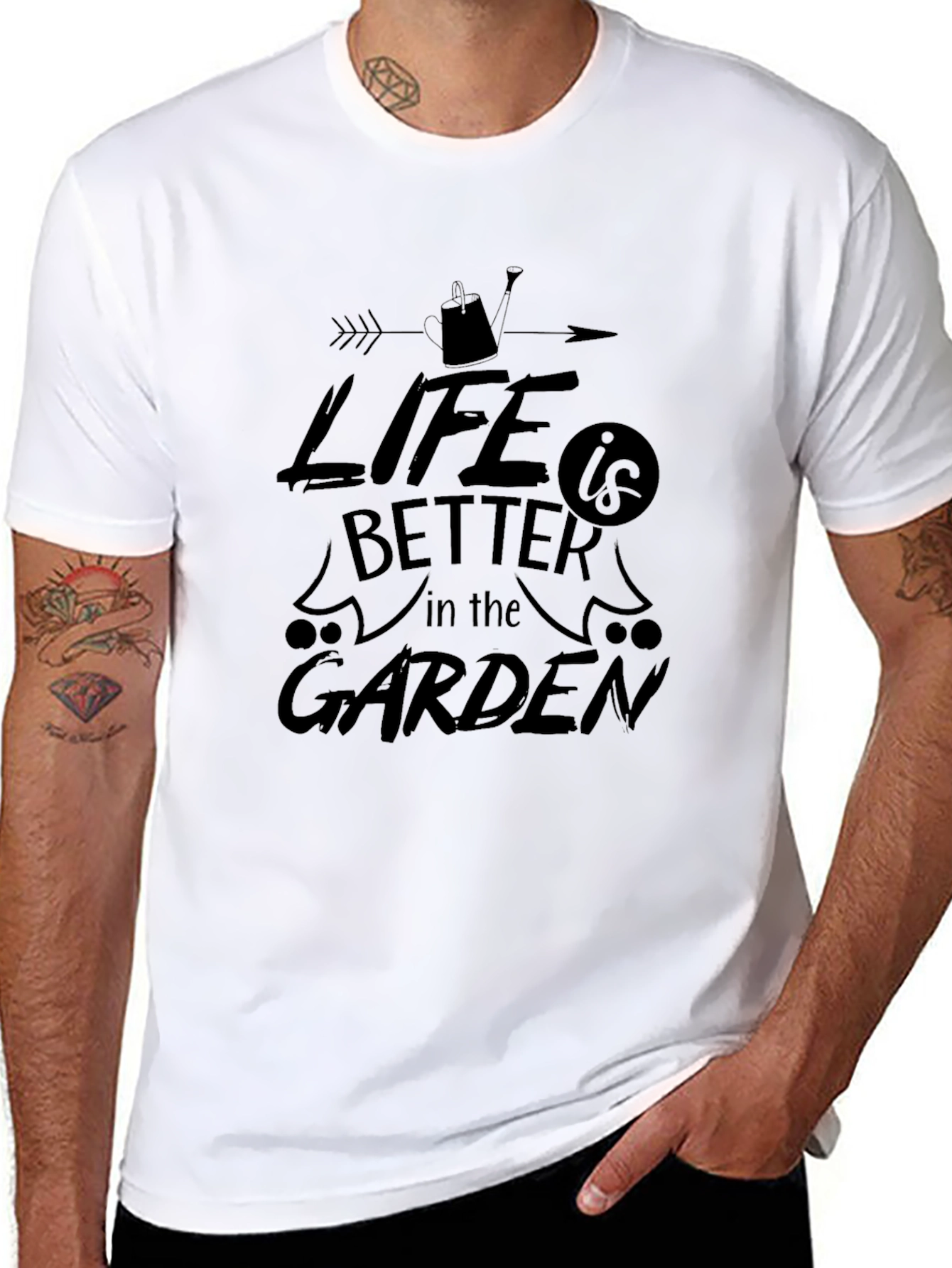 Black Life is Better in the Garden Black Tee view 8