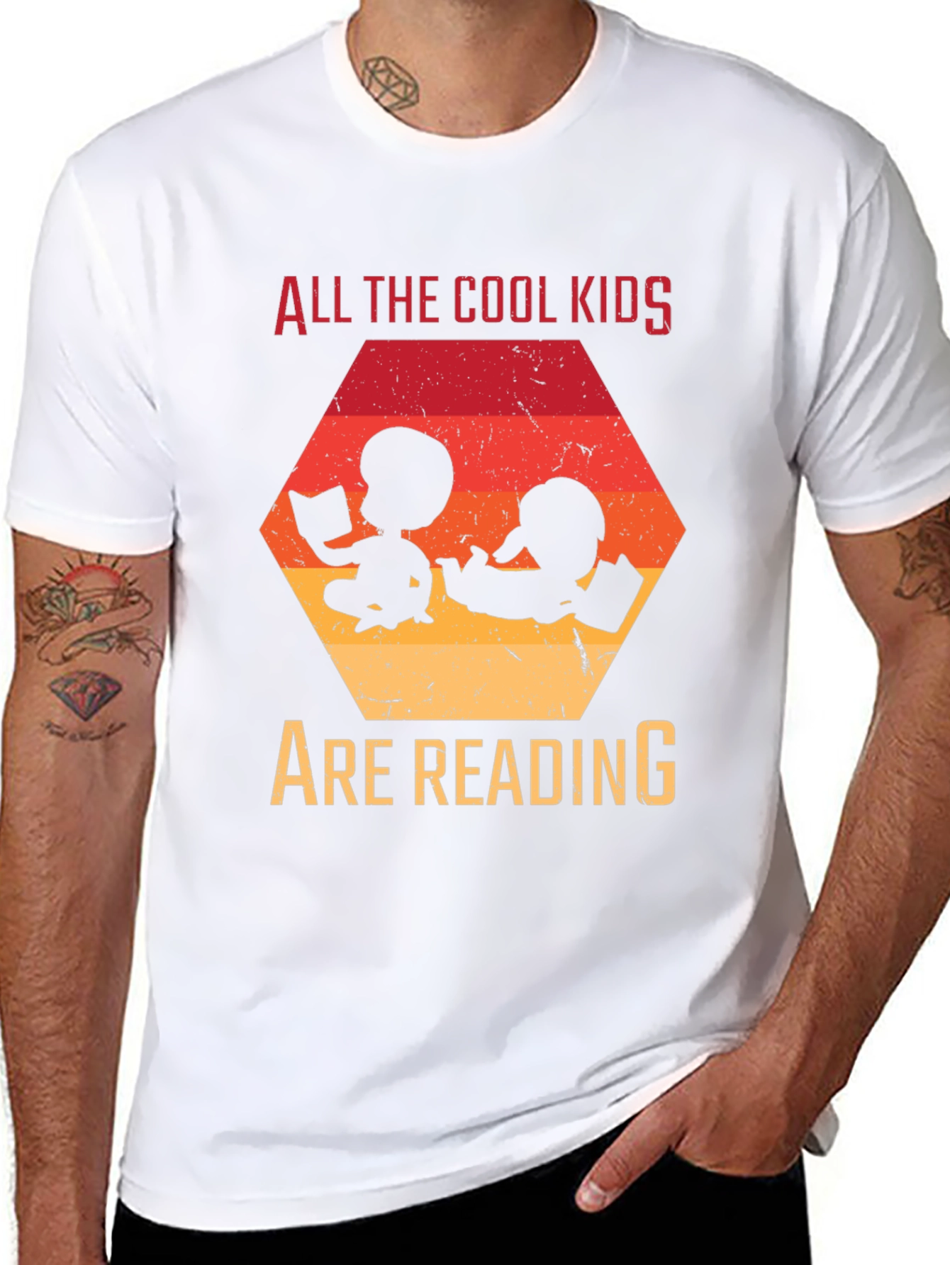 Black Cool Kids Reading Graphic Tee - Black T-Shirt view 8