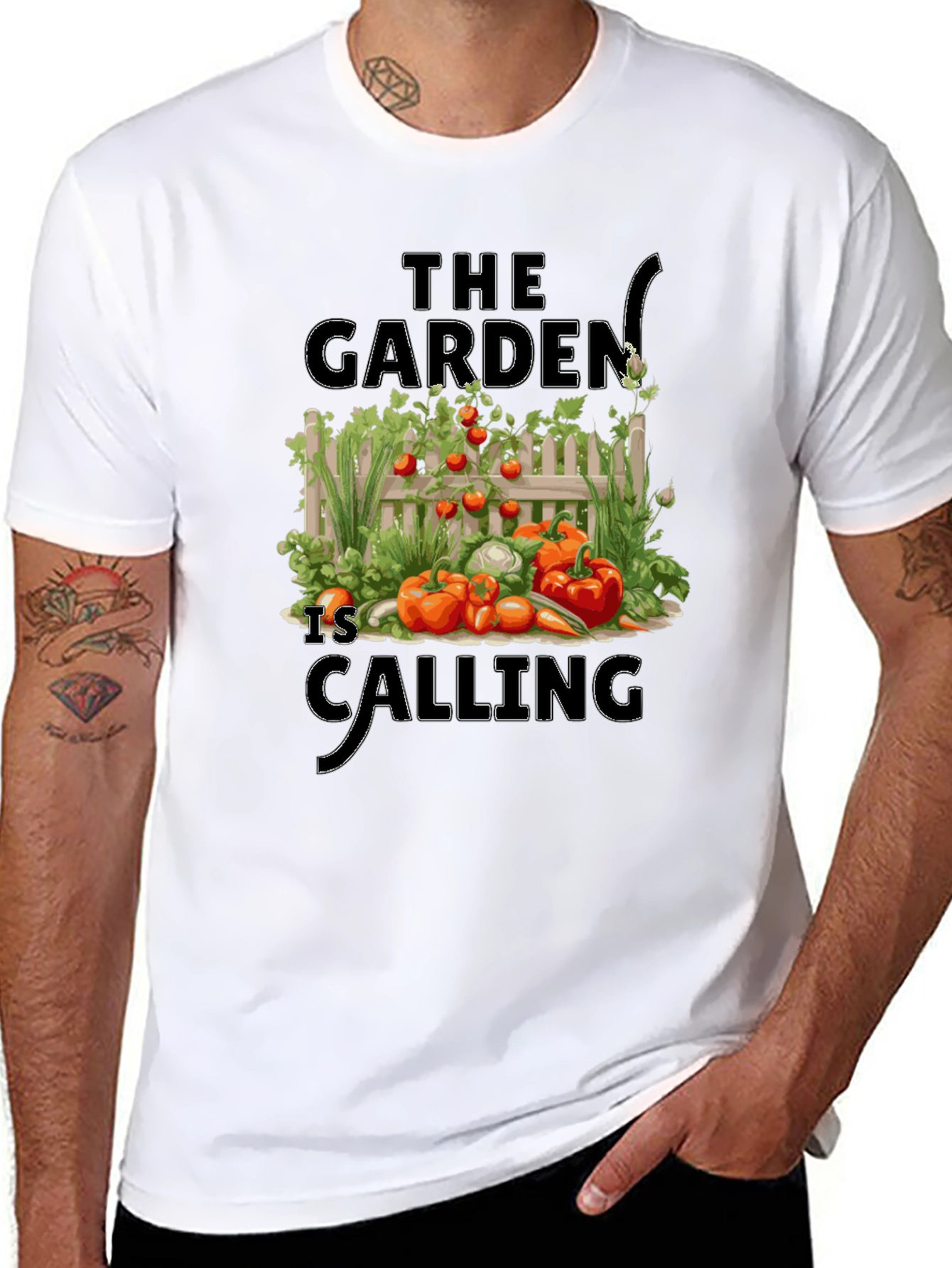 Black The Garden is Calling T-Shirt view 8
