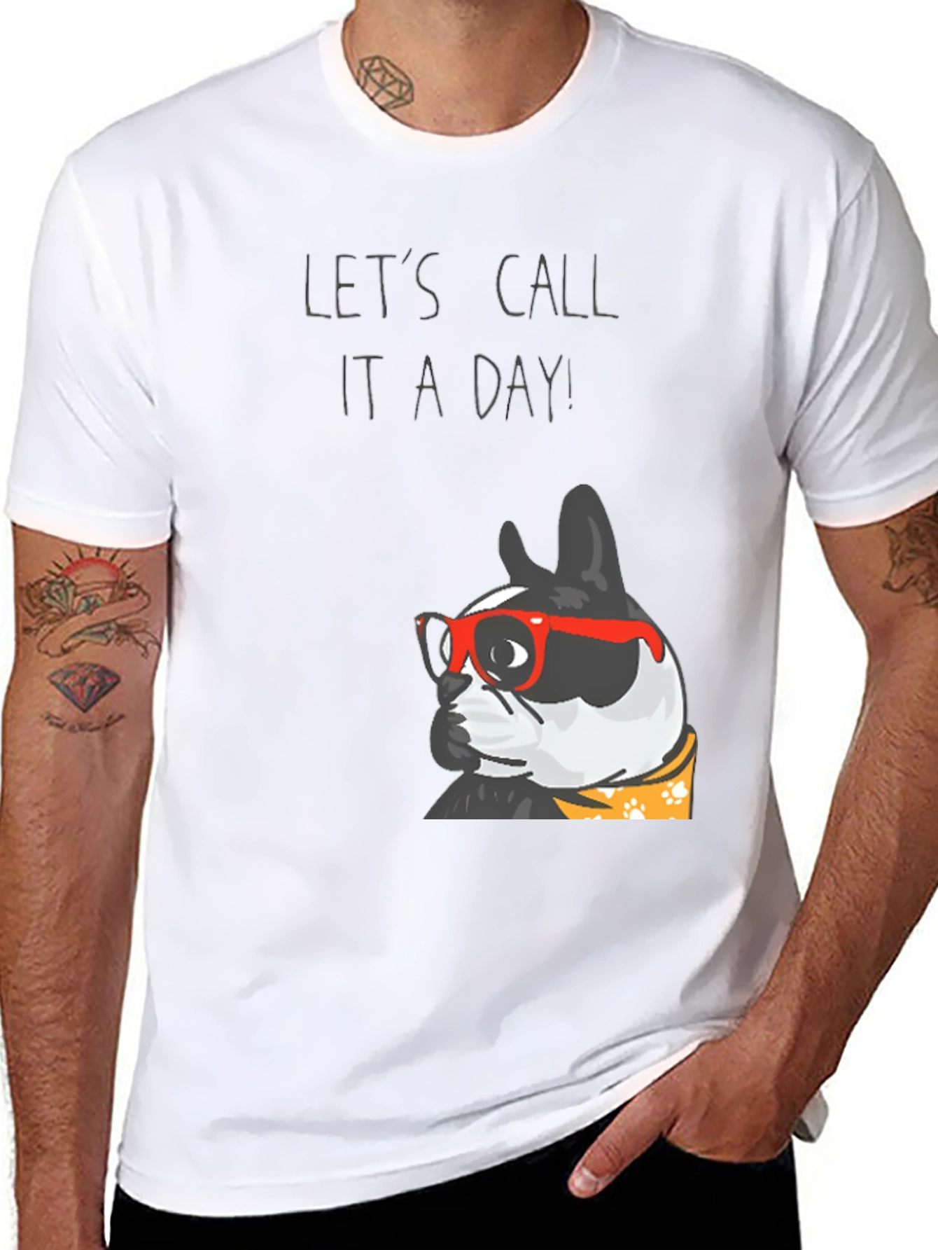 Black Let's Call It A Day Dog T-Shirt view 8