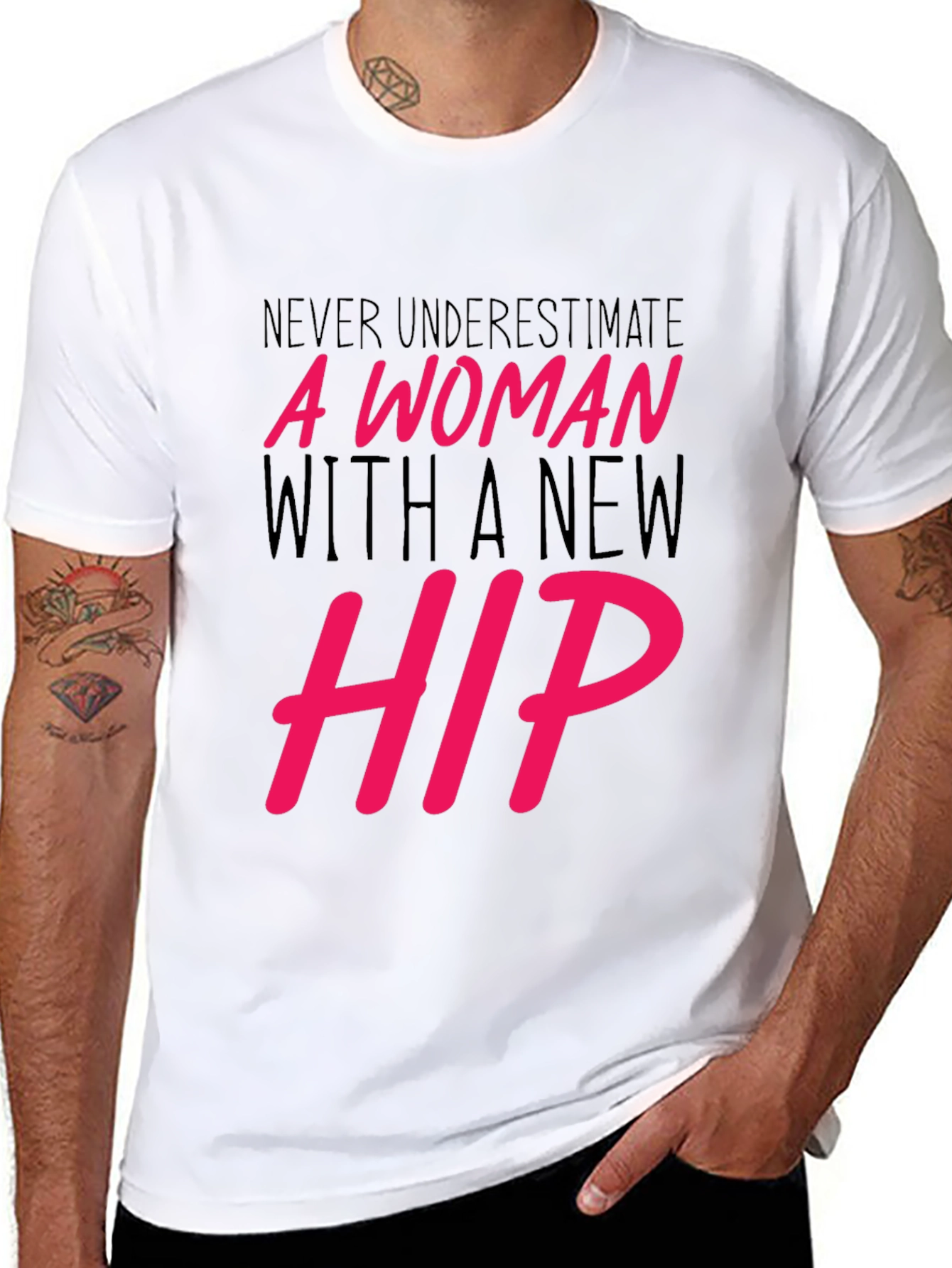 Black New Hip Woman Graphic Tee - Empowering Statement Shirt view 8