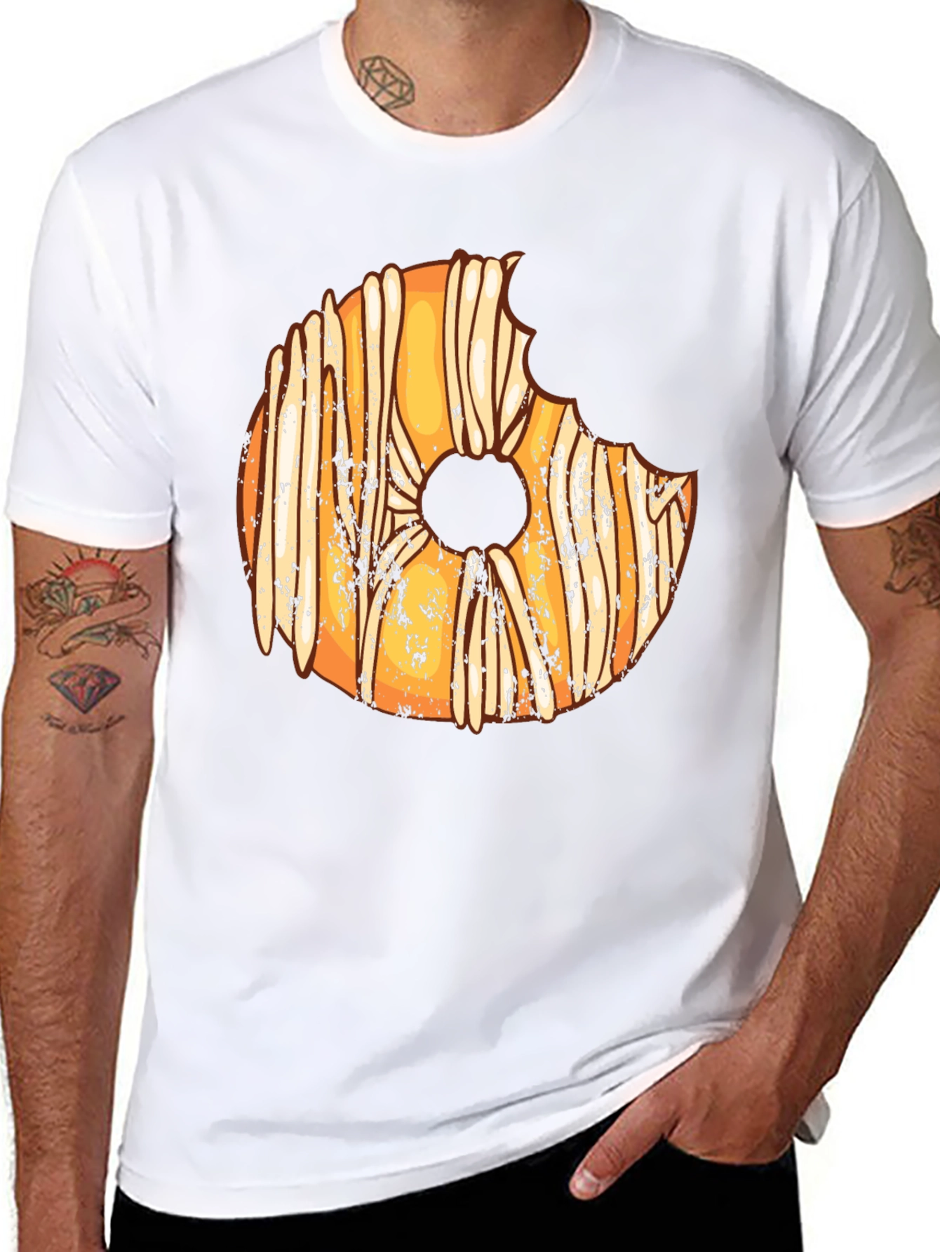 Black Bitten Donut Graphic Tee - Sweet Tooth Fashion view 8