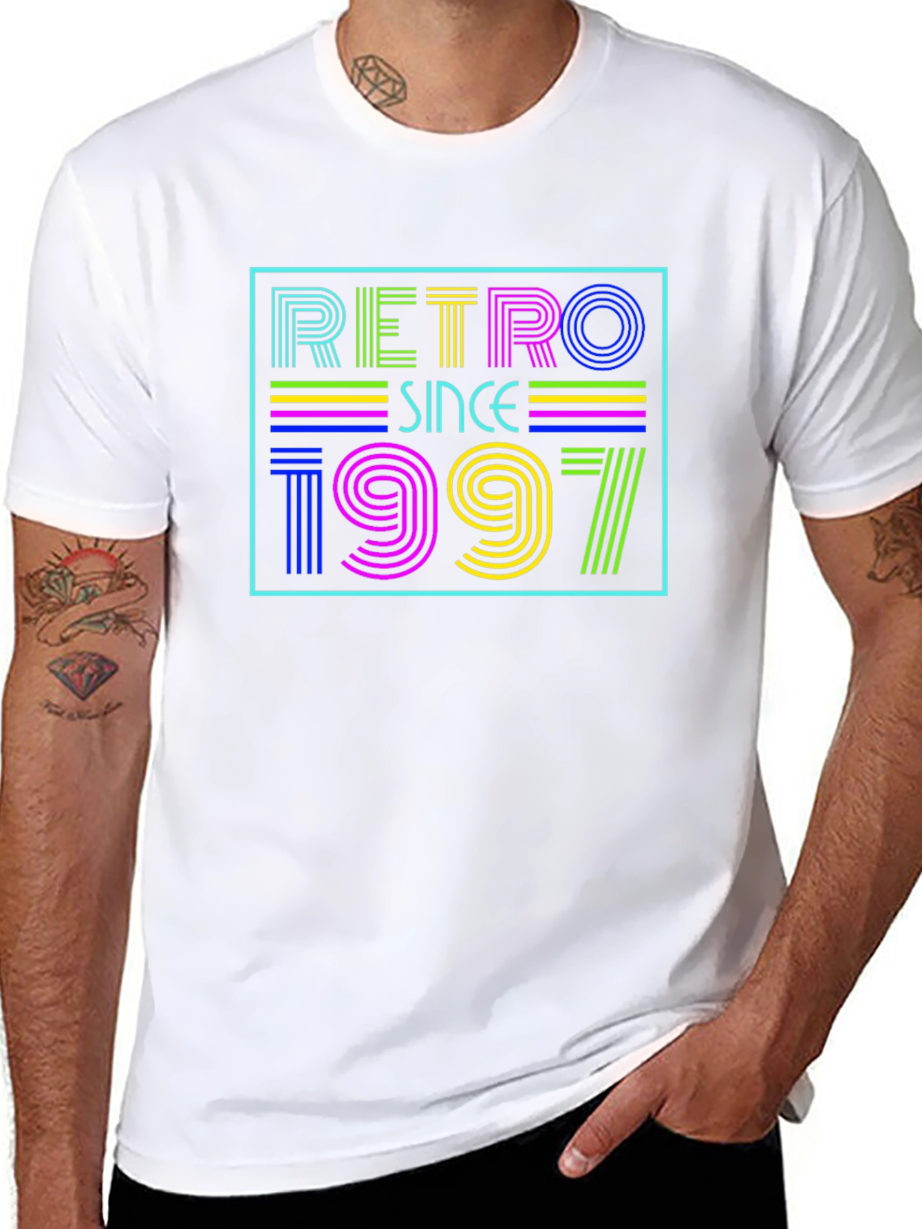 Black Retro Since 1997 Graphic Tee view 8