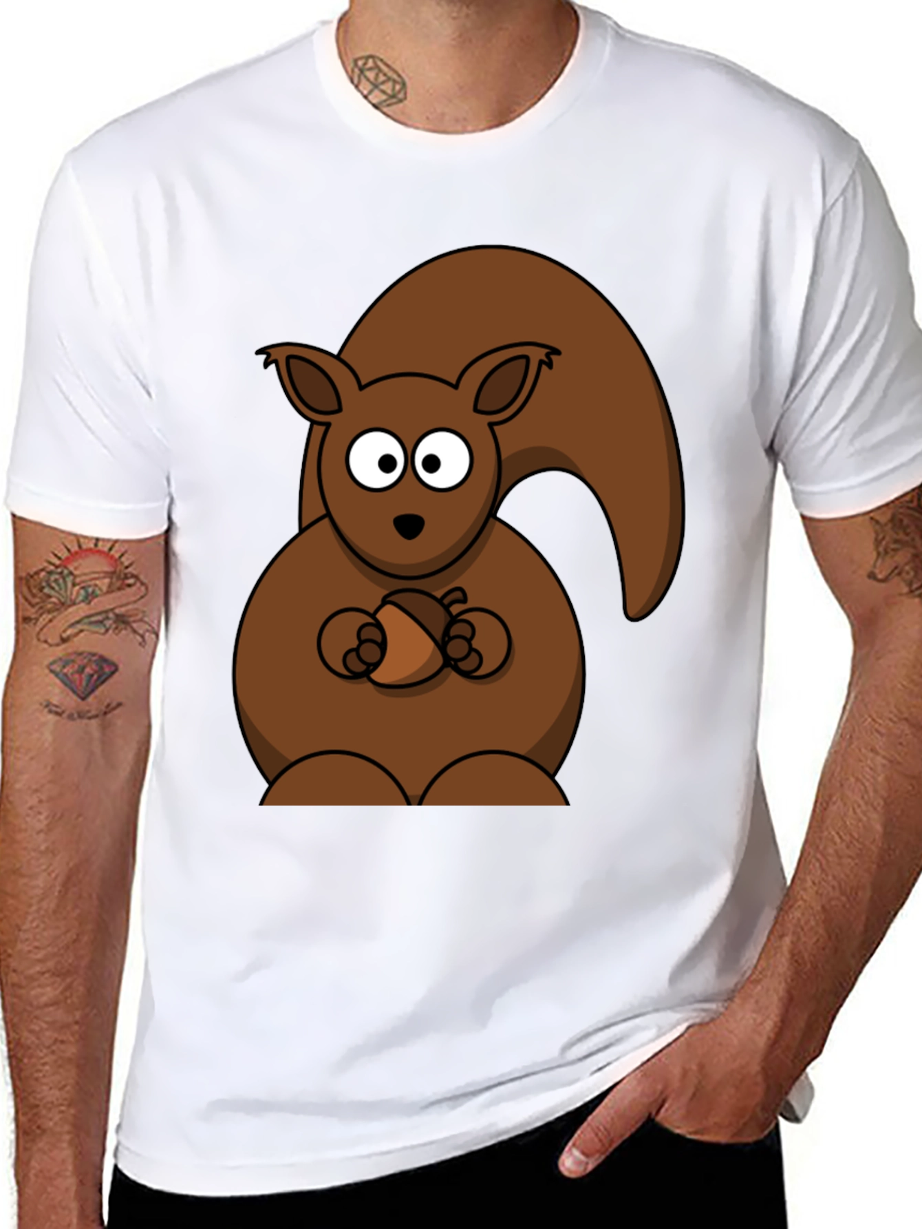 Black Funny Squirrel Nut T-Shirt view 8