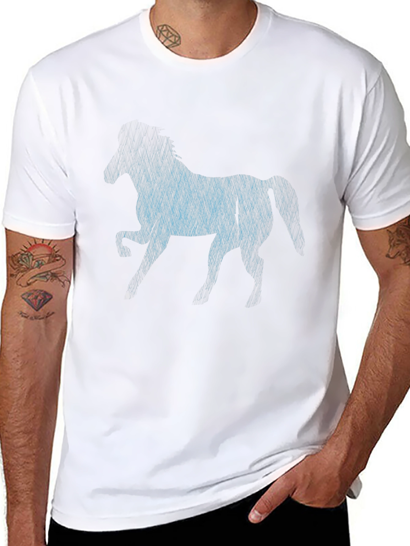 Black Horse Graphic Tee - Men's Black Short Sleeve view 8