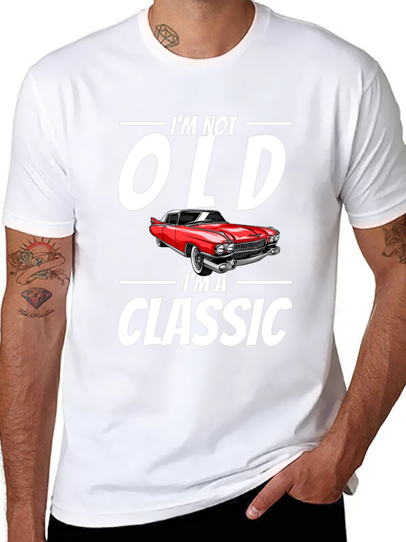 Black I'm Not Old I'm A Classic Car Graphic T-Shirt view 8