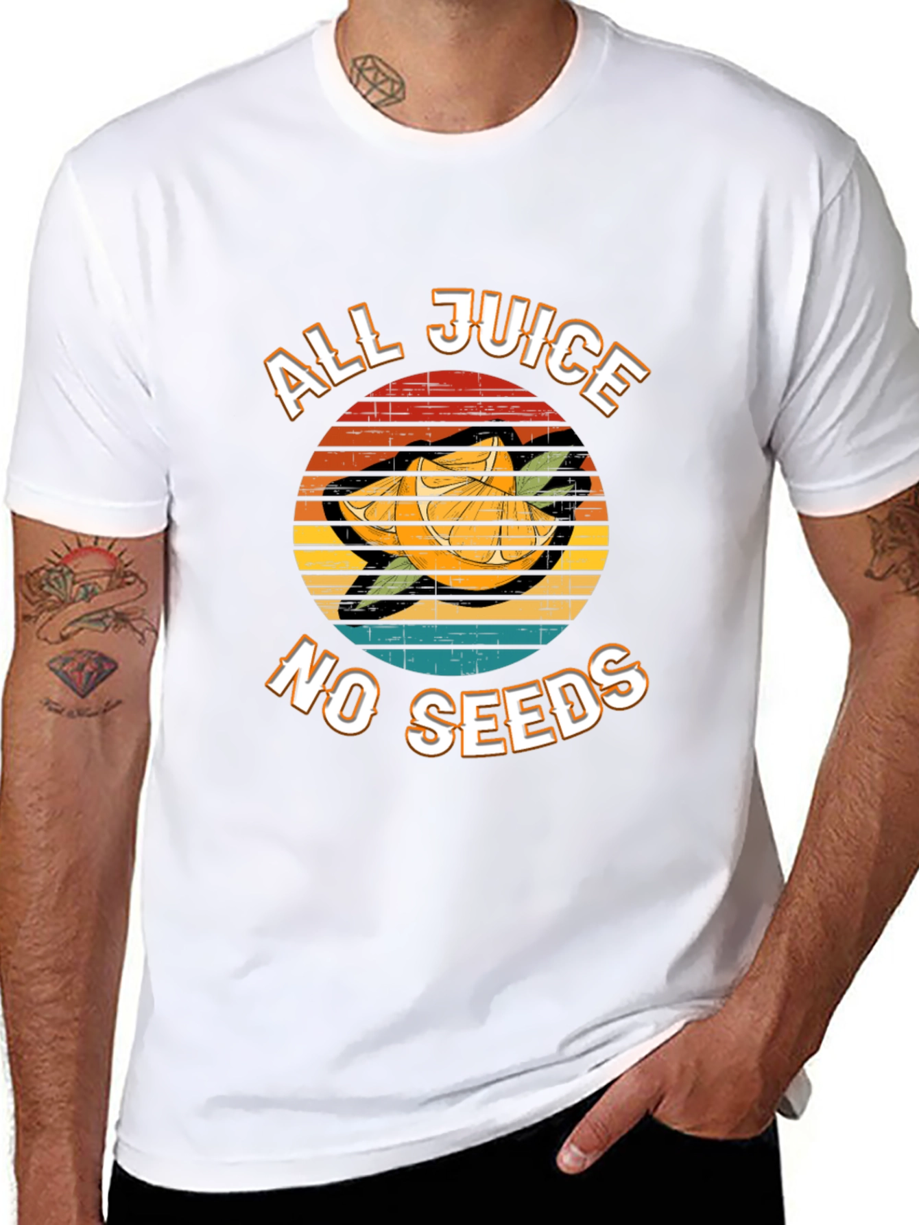 Black All Juice No Seeds Graphic Tee view 8