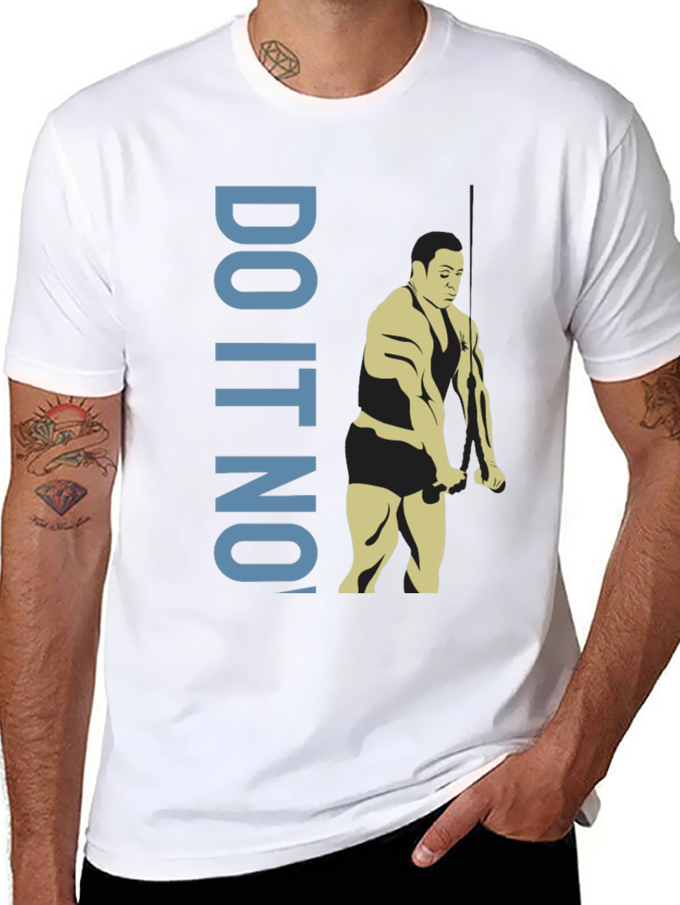 Black Do It Now Graphic Tee - Motivation Gym Shirt view 8