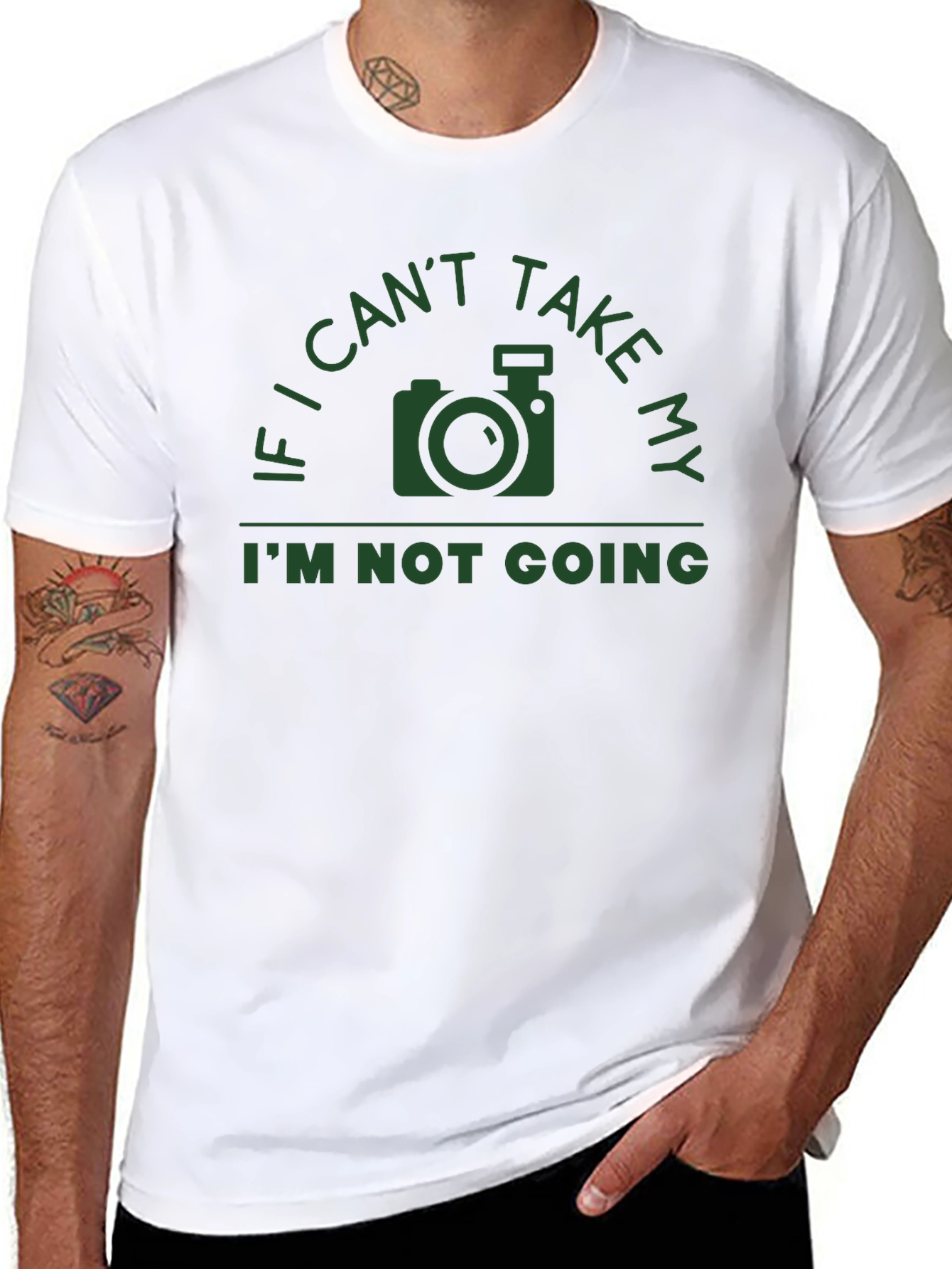 Black Photographer T-Shirt - If I Can't Take My Camera... view 8