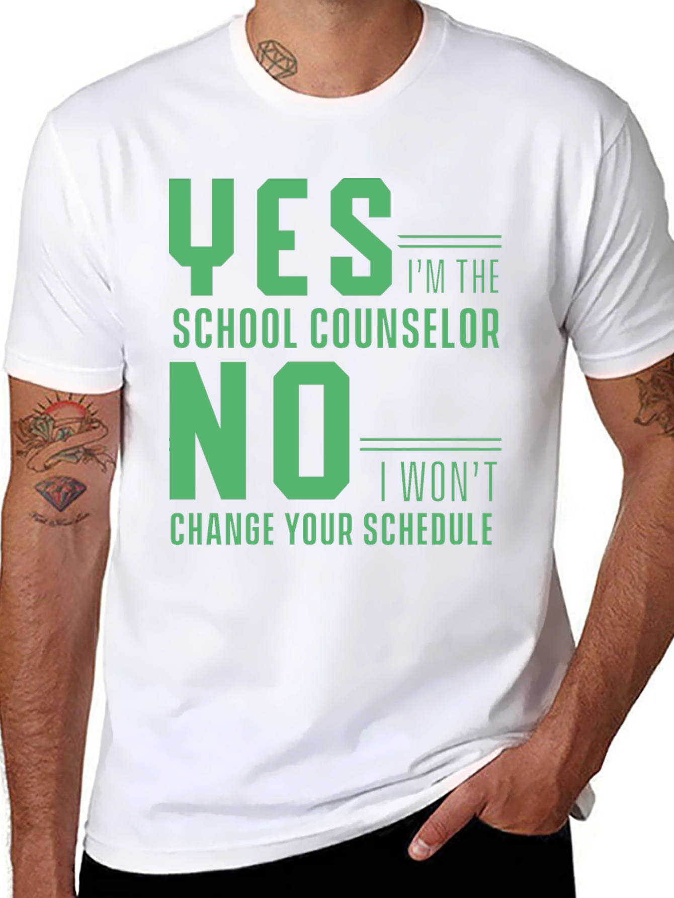 Black School Counselor T-Shirt: Yes I'm the, No I Won't Change Your Schedule view 8