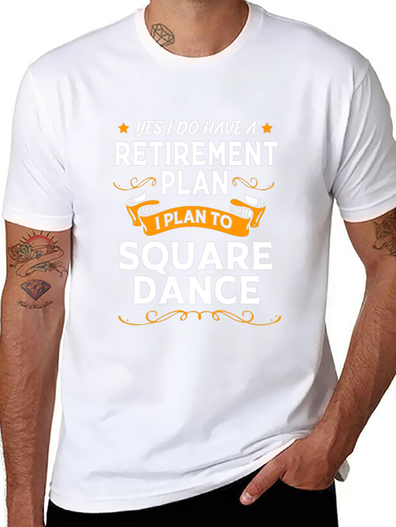 Black Funny Retirement Plan Square Dance T-Shirt view 8