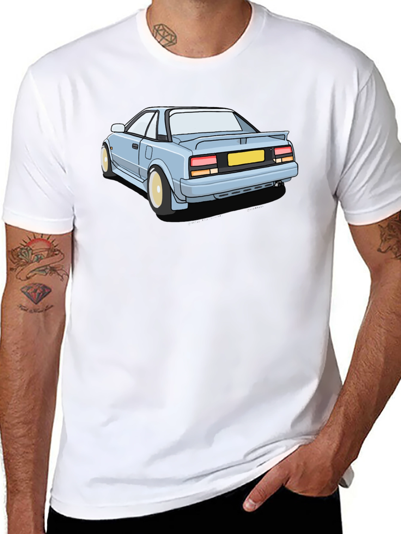 Cool Car Graphic Tee - Black Cotton T-Shirt - 8