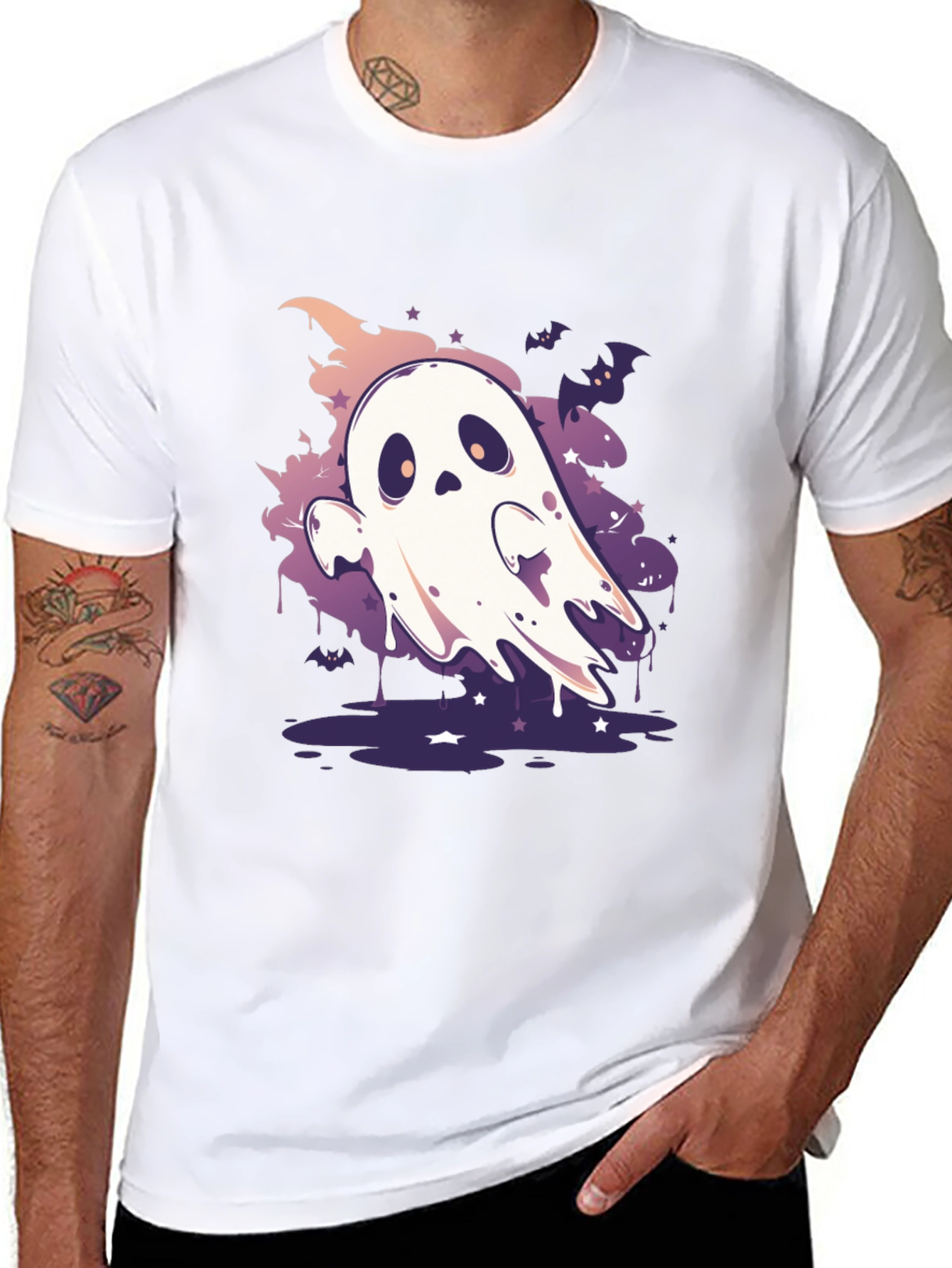 Ghost Graphic Tee - Halloween Fun - 8
