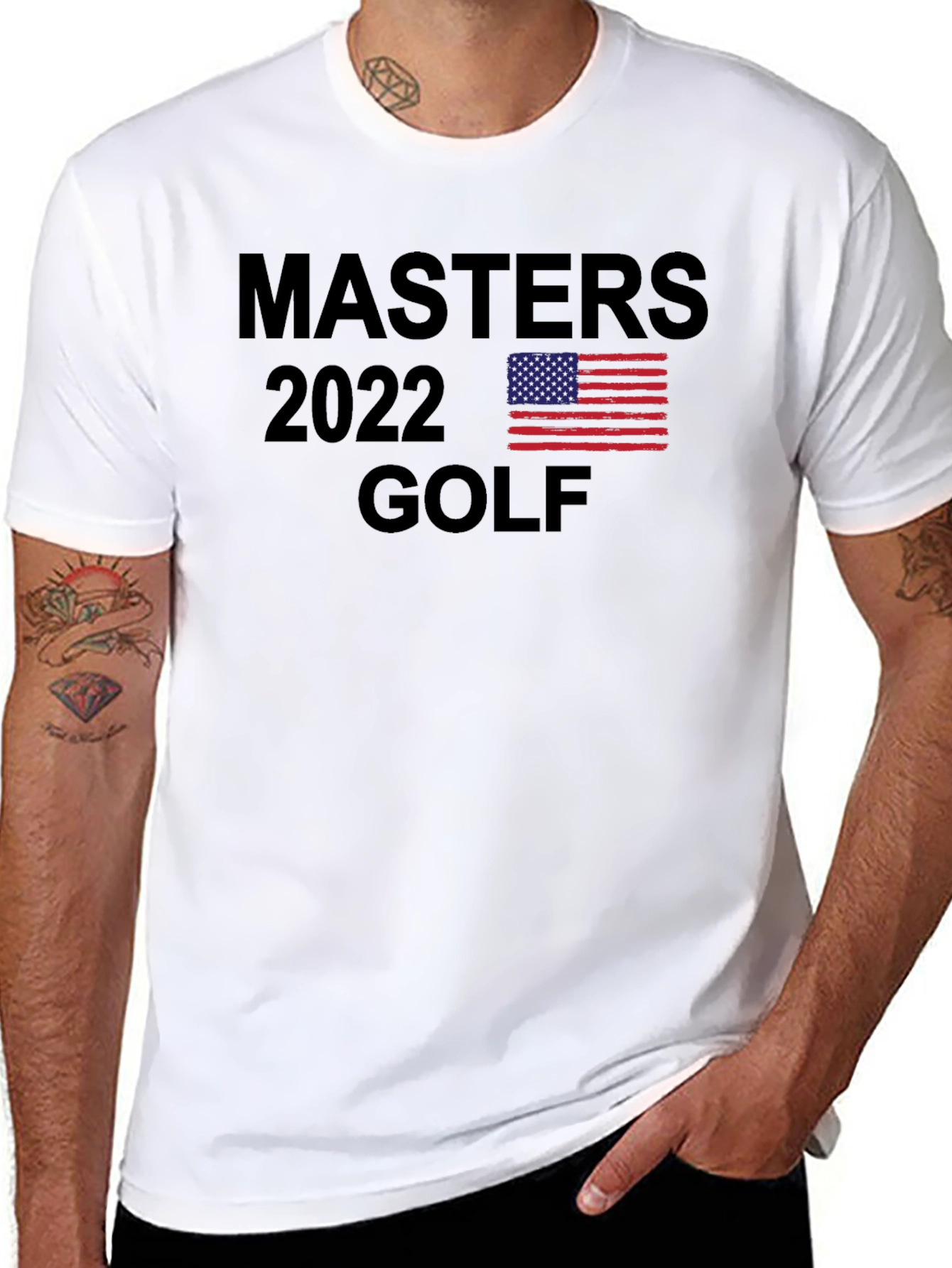 Black Masters 2022 Golf Graphic T-Shirt view 8