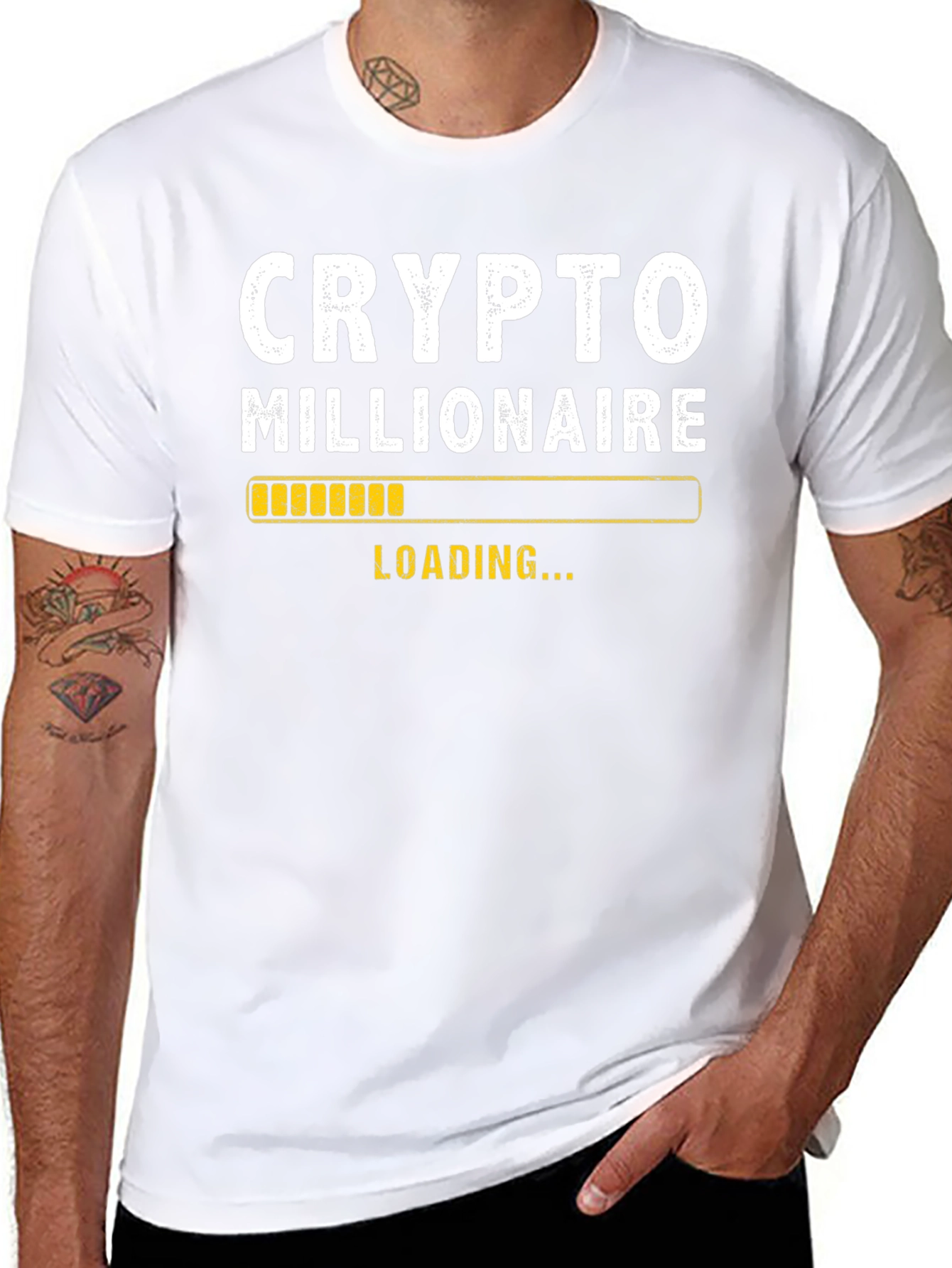 Black Crypto Millionaire Loading T-Shirt view 8