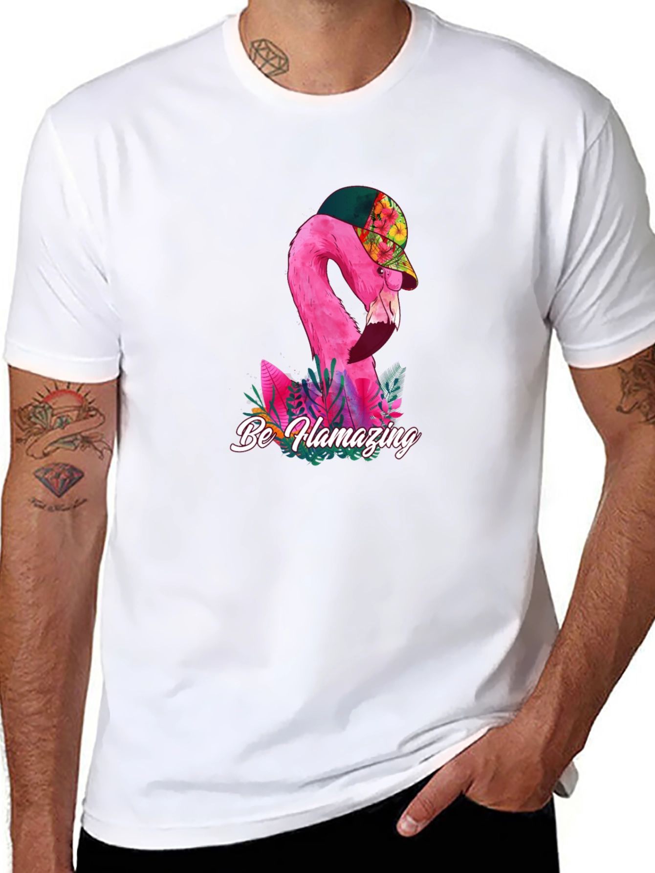 Black Flamazing Flamingo Graphic Tee view 8